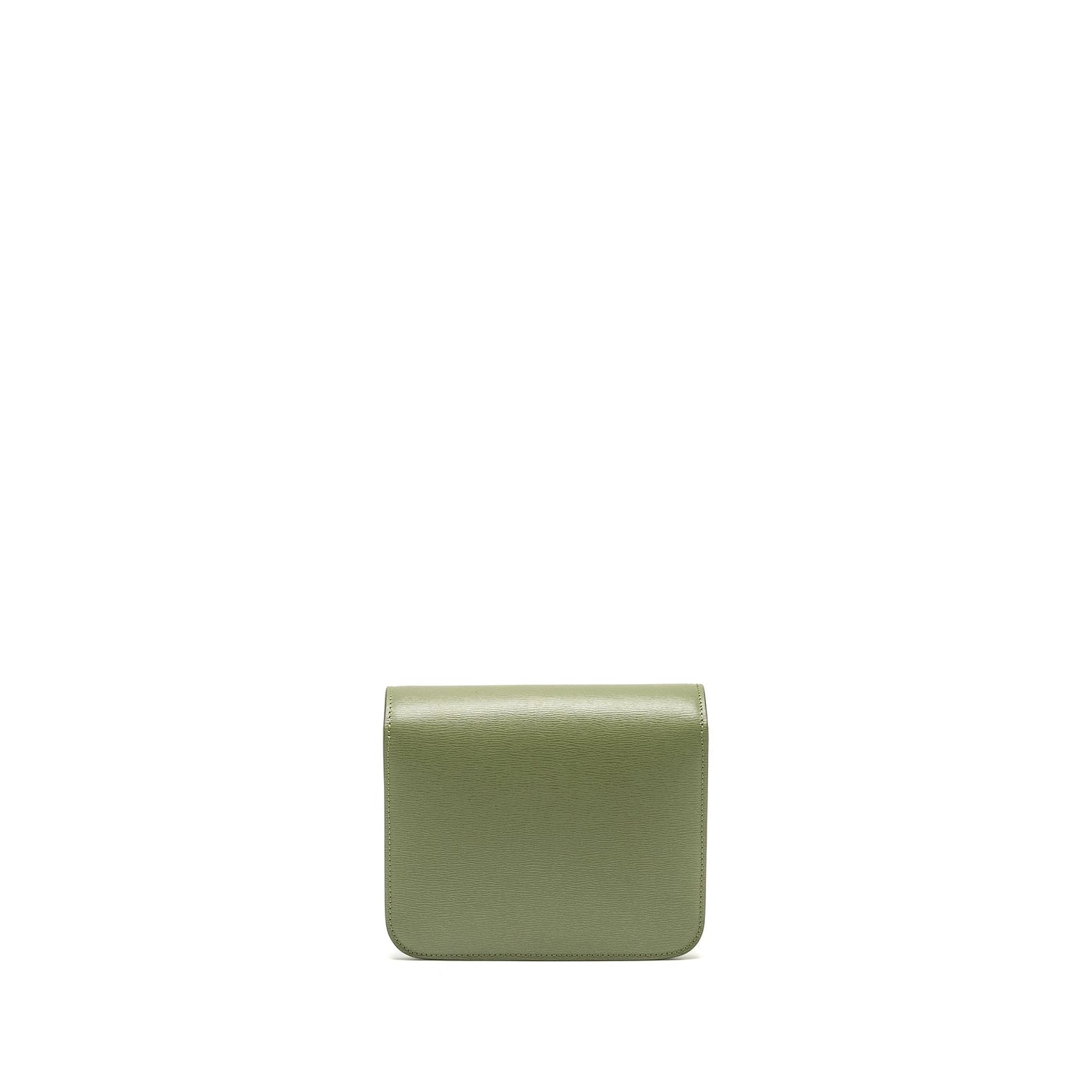 Celine Teen Classic Box Purse Calfskin Handbag Green Travel Bag
