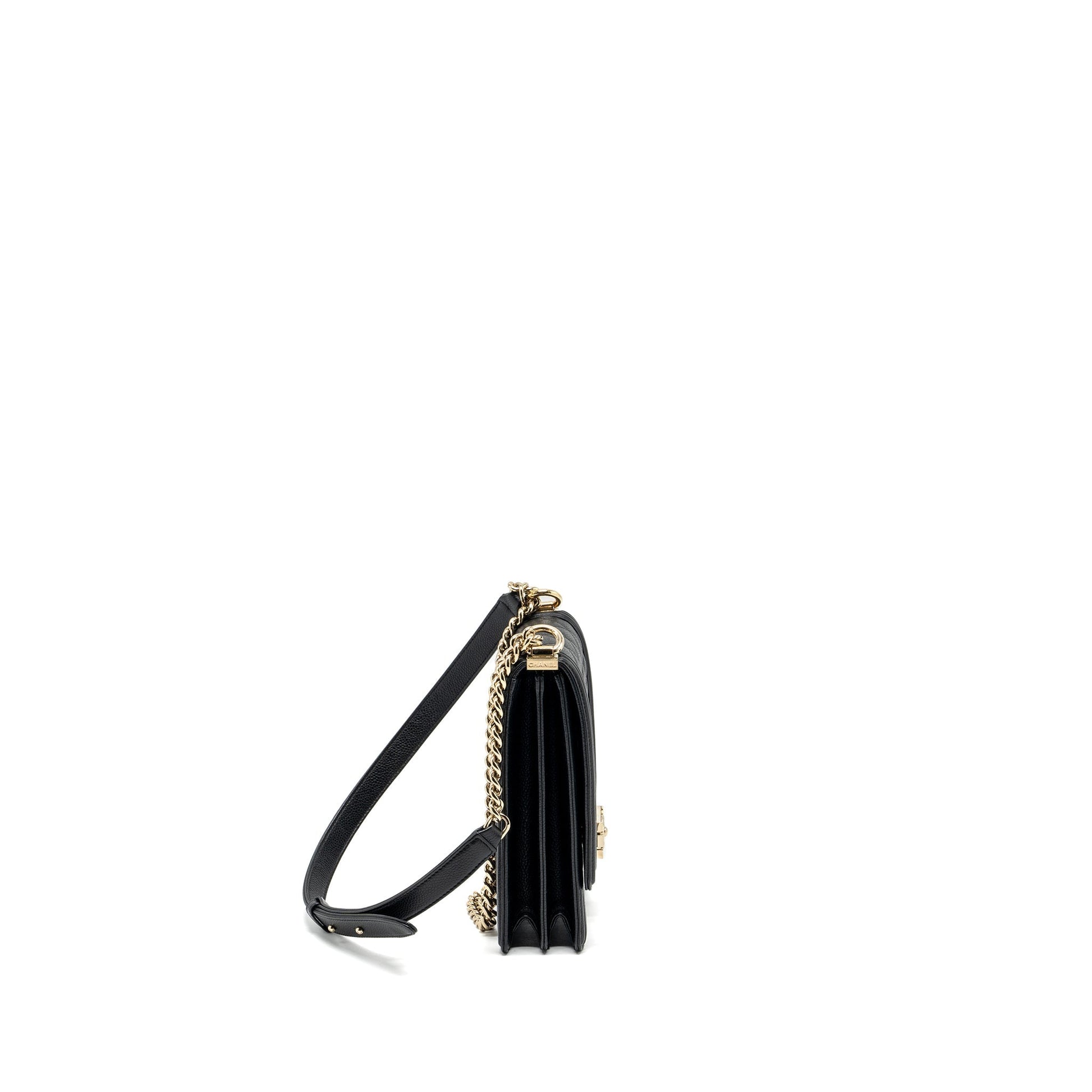 Chanel North South Boy Caviar LGHW Black Handbag