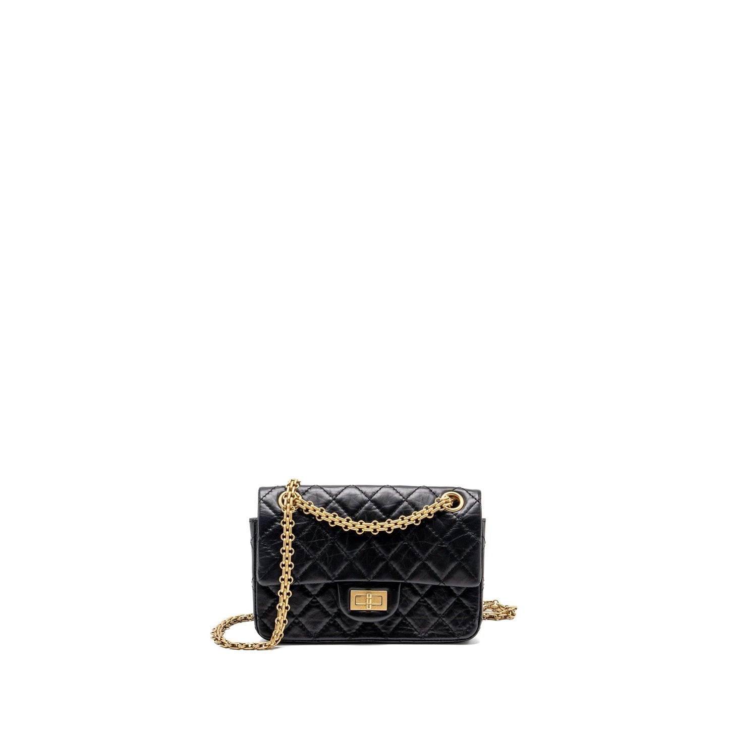 Chanel 2.55 reissue flap aged calfskin GHW Black Shoulder Bag Ghw 3