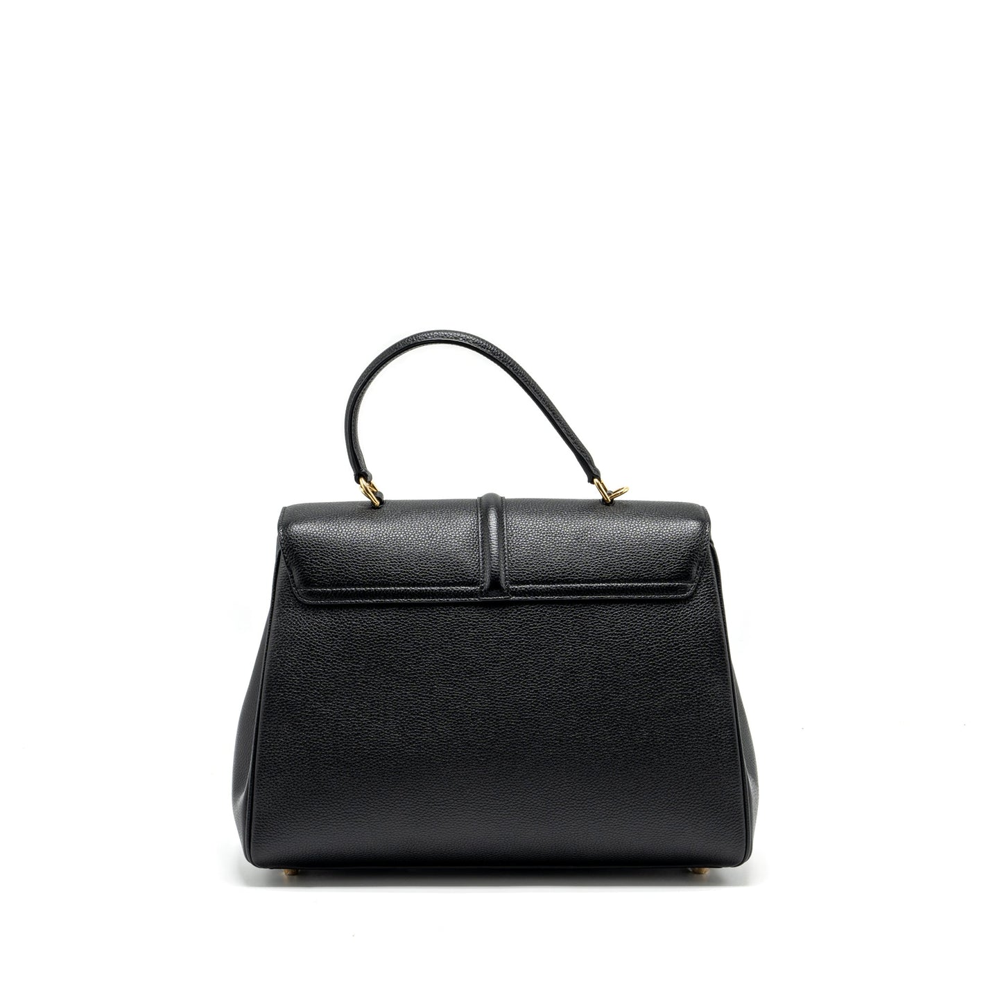 Celine Purse Grained Calfskin Handbag Black Travel Bag