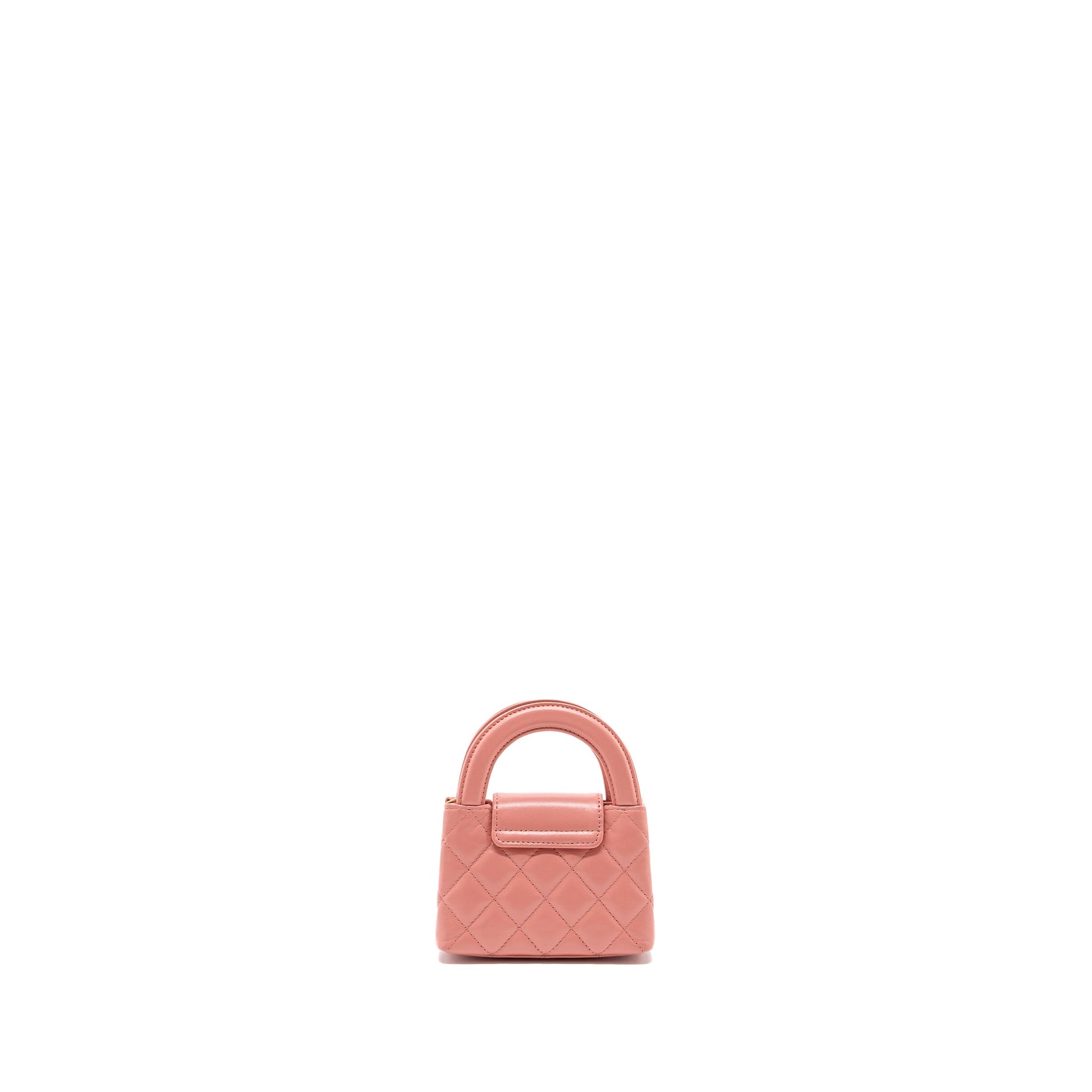 Chanel 23k Nano Shopping Calfskin GHW Microchip Pink Tote Bag