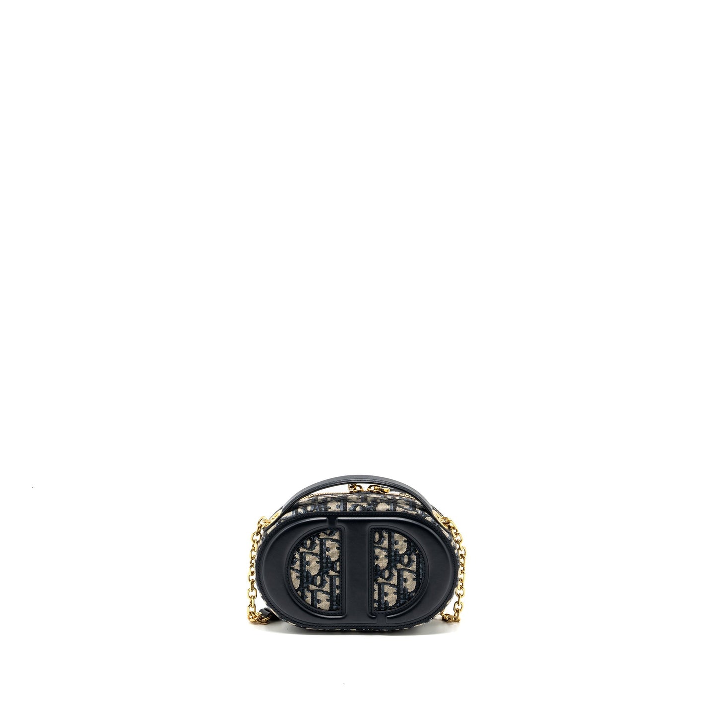 Dior Signature Oval Camera Vag Oblique Jacquard Handbag Blue Travel Bag