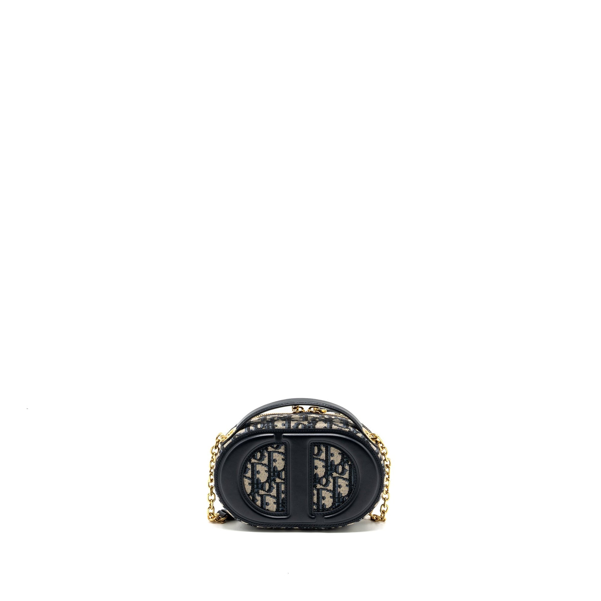 Dior Signature Oval Camera Vag Oblique Jacquard Handbag Blue Travel Bag