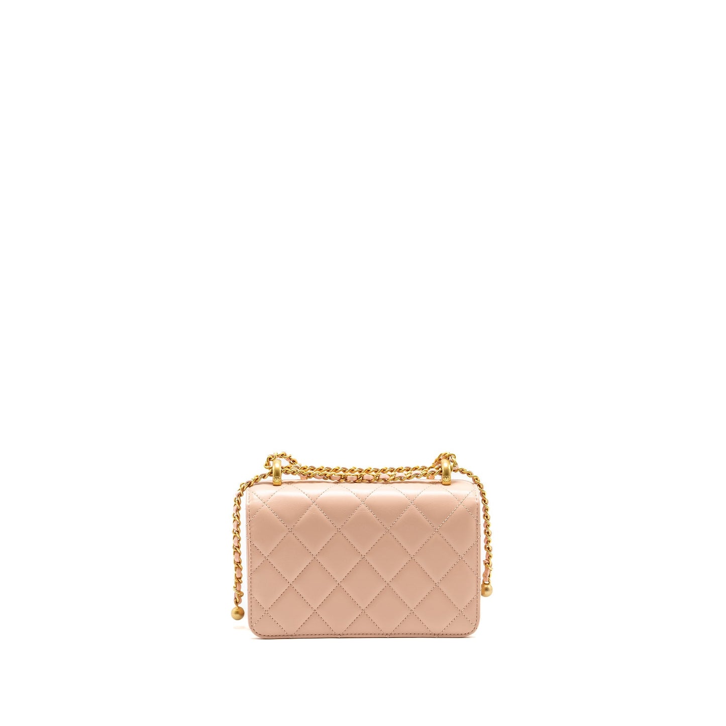 Chanel Crush Flap Calfskin Light GHW microchip Pink Gold Shoulder Bag