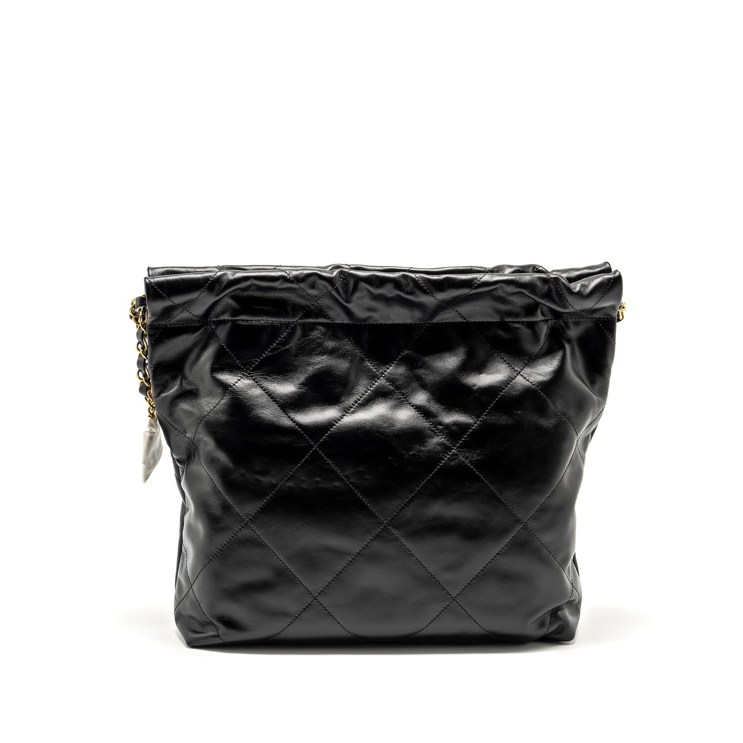 Chanel 22 Shiny Calfskin GHW Microchip Black Small Handbag Microchip 1