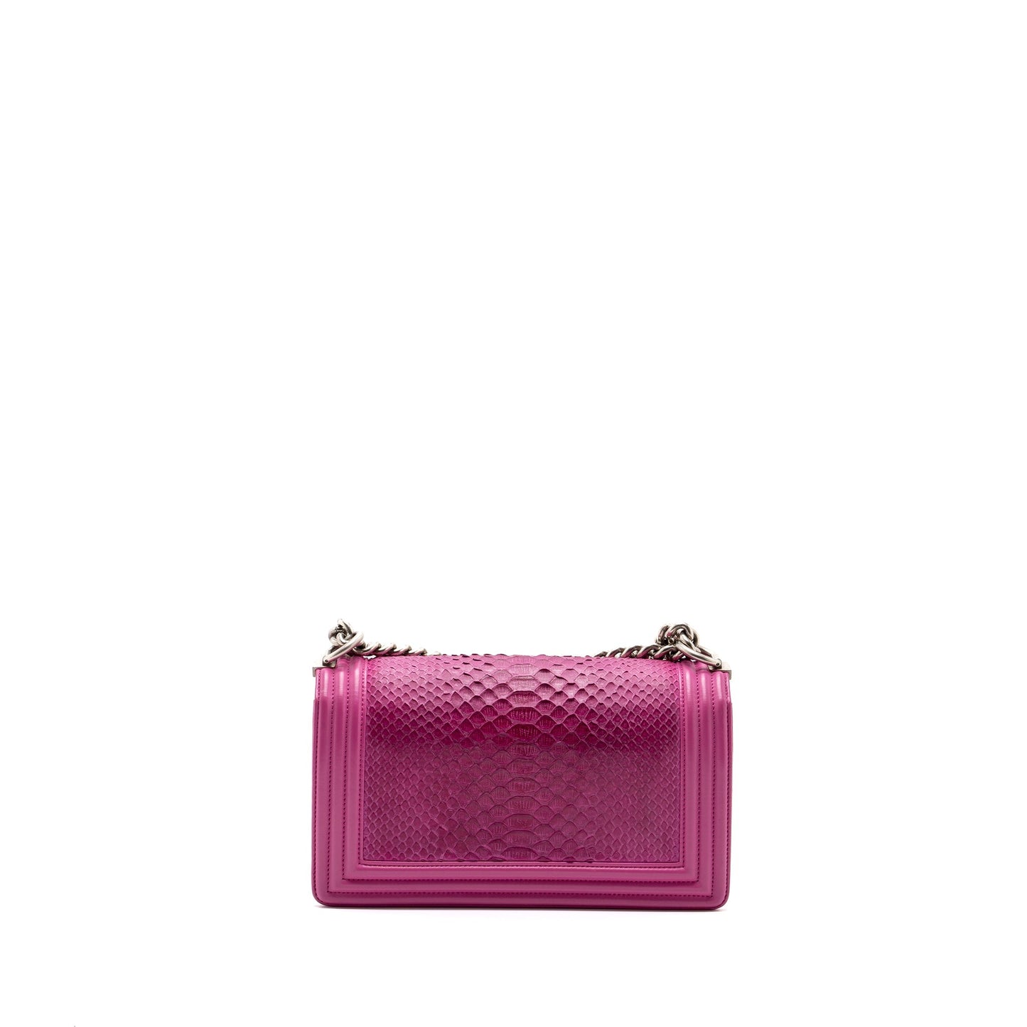 Chanel Boy Python Brushed SHW Pink Handbag