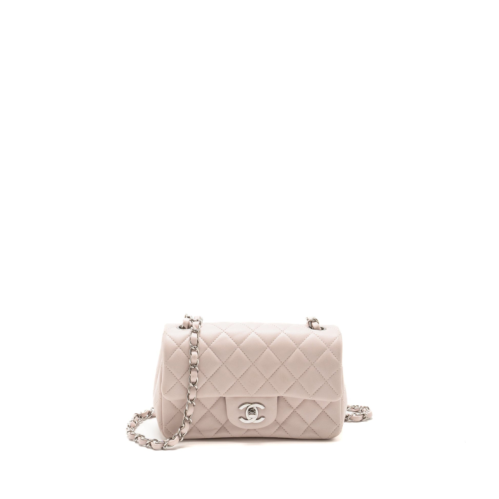Chanel Rectangular Flap Lambskin Light SHW Microchip Pink Shoulder Bag