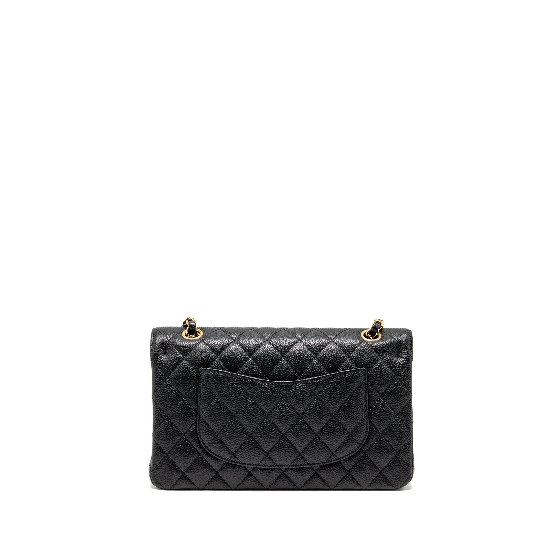 Chanel classic Double Flap Caviar GHW Black Shoulder Bag Ghw 32