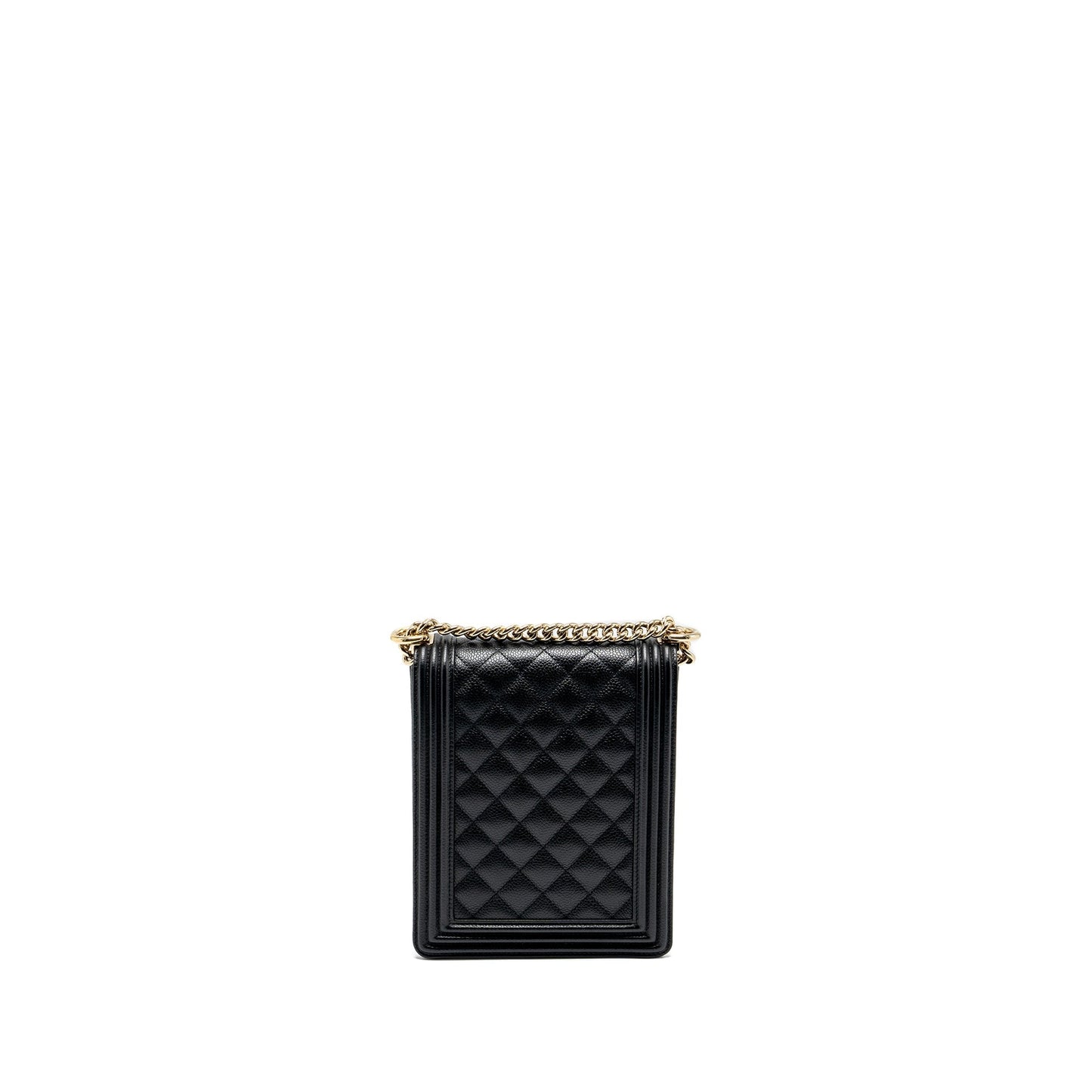 Chanel North South Boy Caviar LGHW Black Handbag