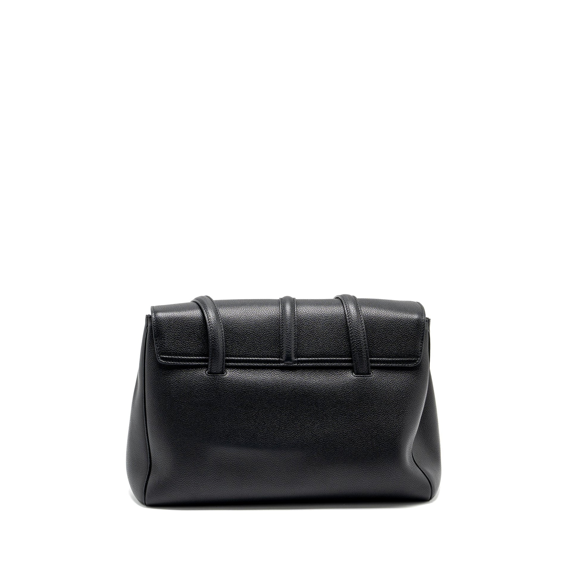 Celine Soft Purse Grained Calfskin Handbag Black Medium Travel Bag