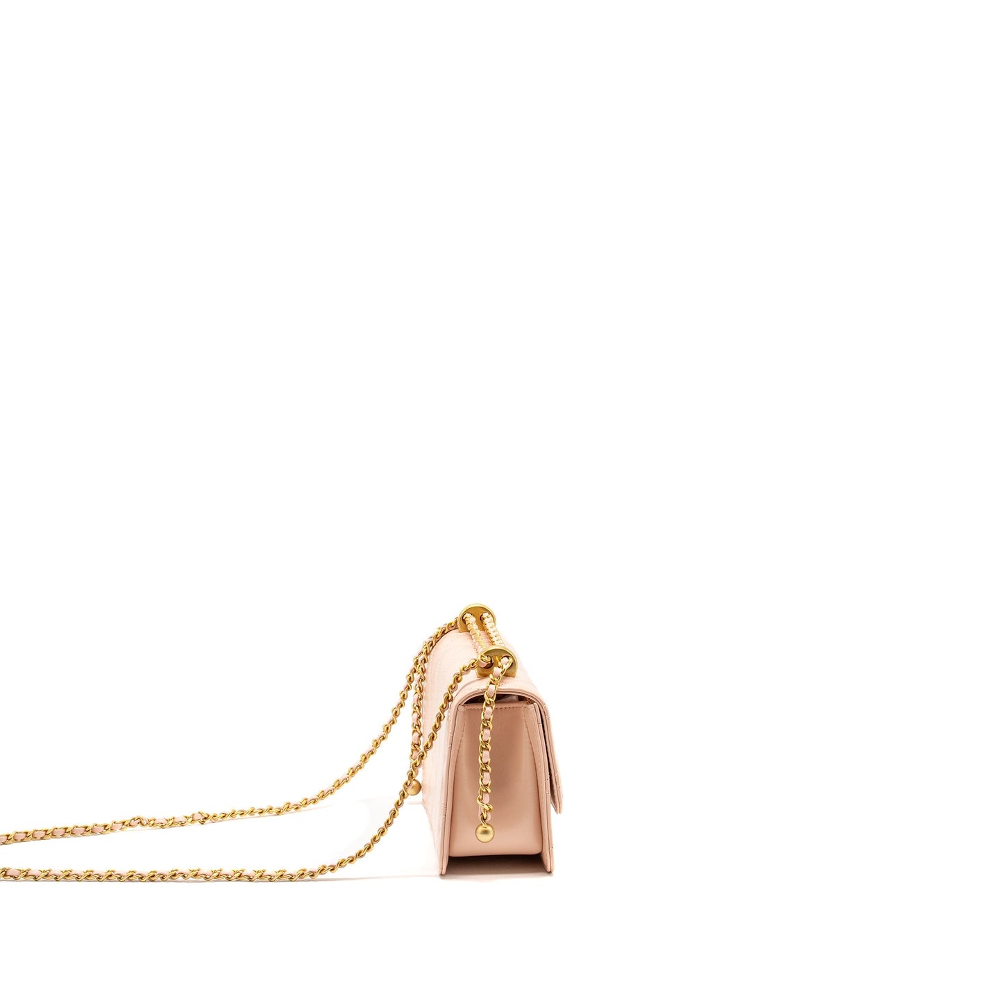 Chanel Crush Flap Calfskin Light GHW microchip Pink Gold Shoulder Bag