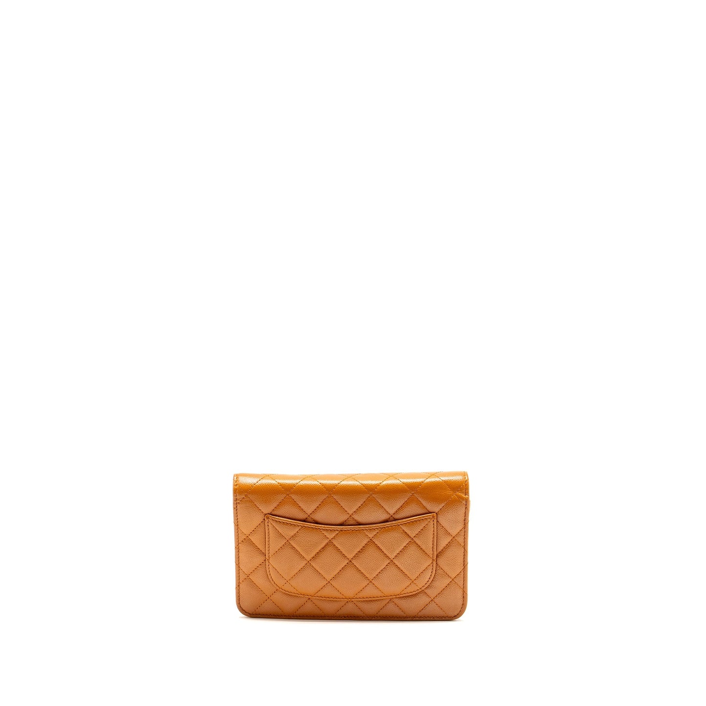 Chanel Classic on Caviar Light LGHW Microchip Brown Wallet Case