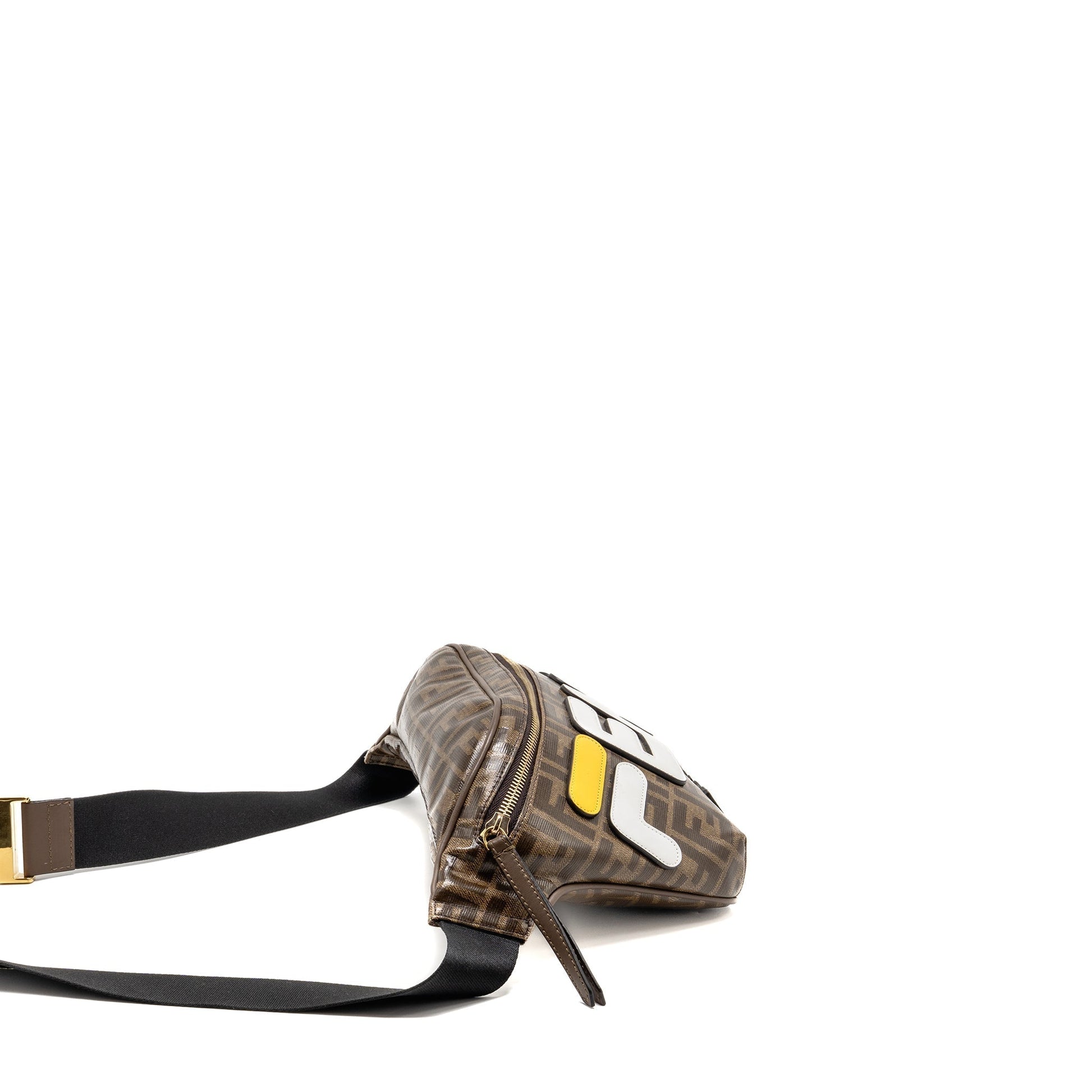 Fendi Roma Waist Purse Canvas Brown Travel Bag