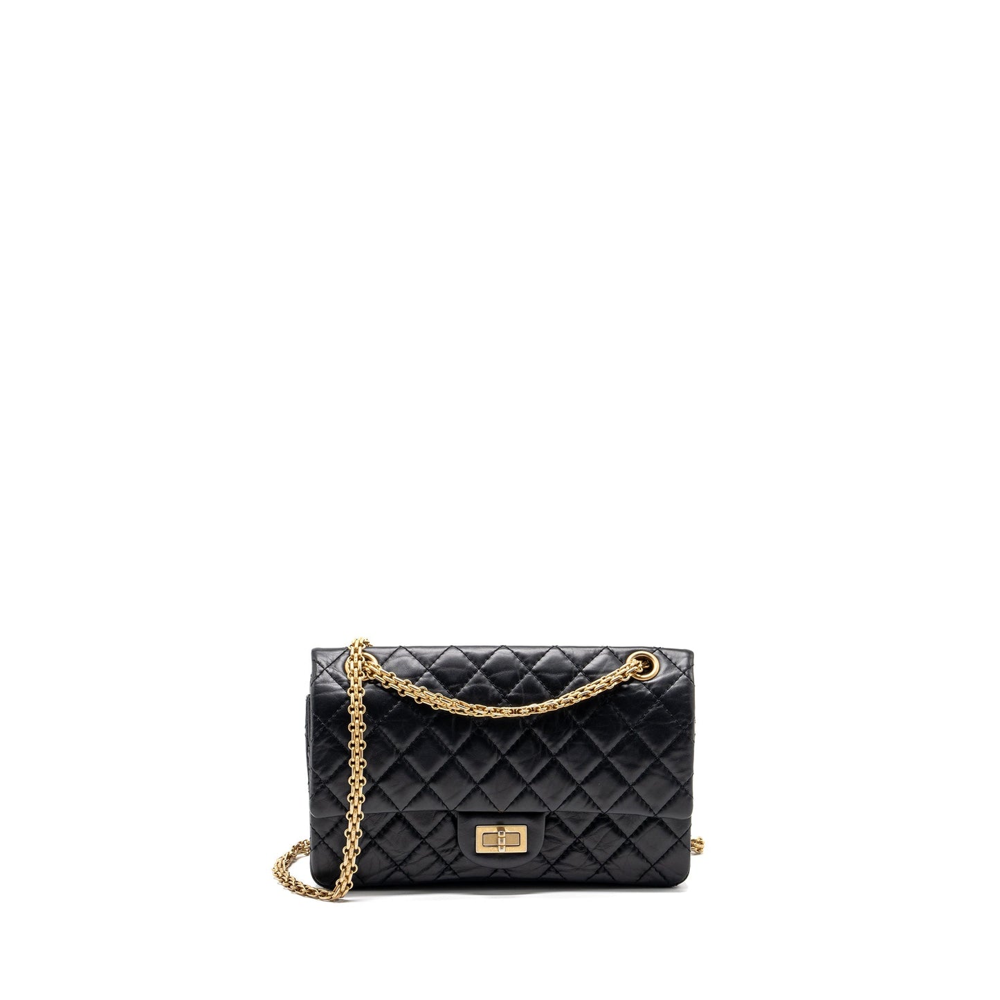 Chanel 2.55 reissue double flap aged calfskin Black Small Shoulder Bag