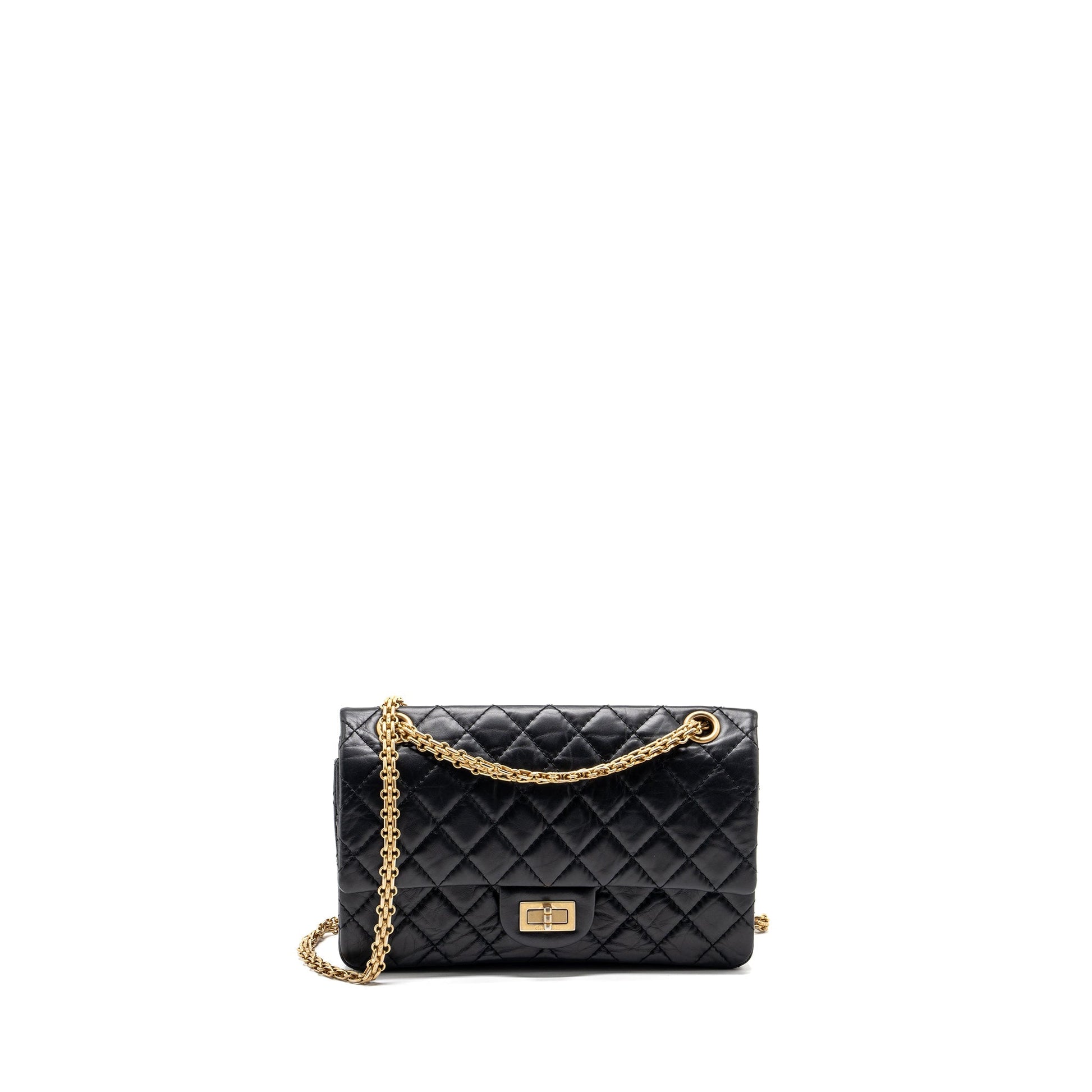 Chanel 2.55 reissue double flap aged calfskin Black Small Shoulder Bag