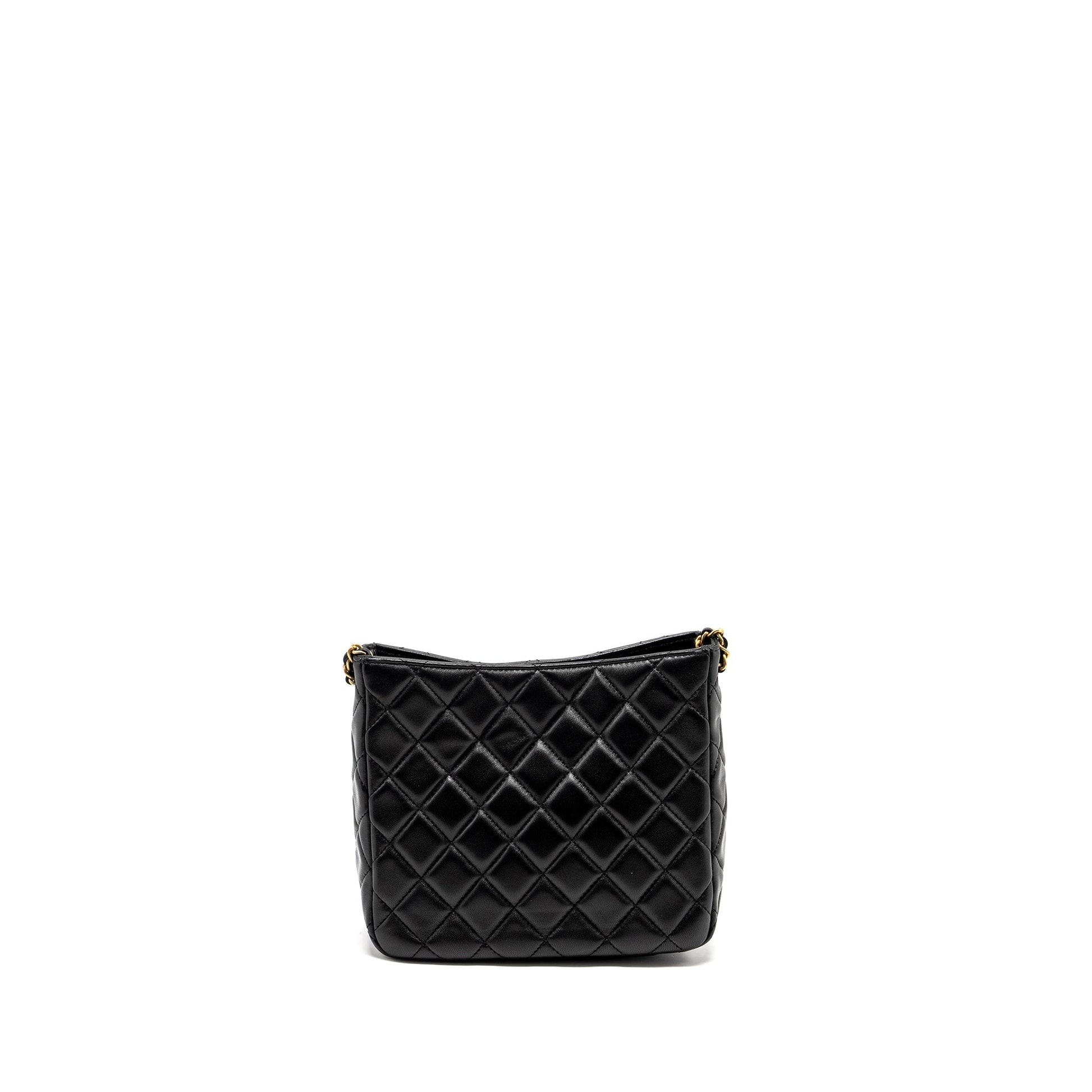 Chanel 22B Pearl Crush Hobo Lambskin GHW Black Shoulder Bag Microchip 1
