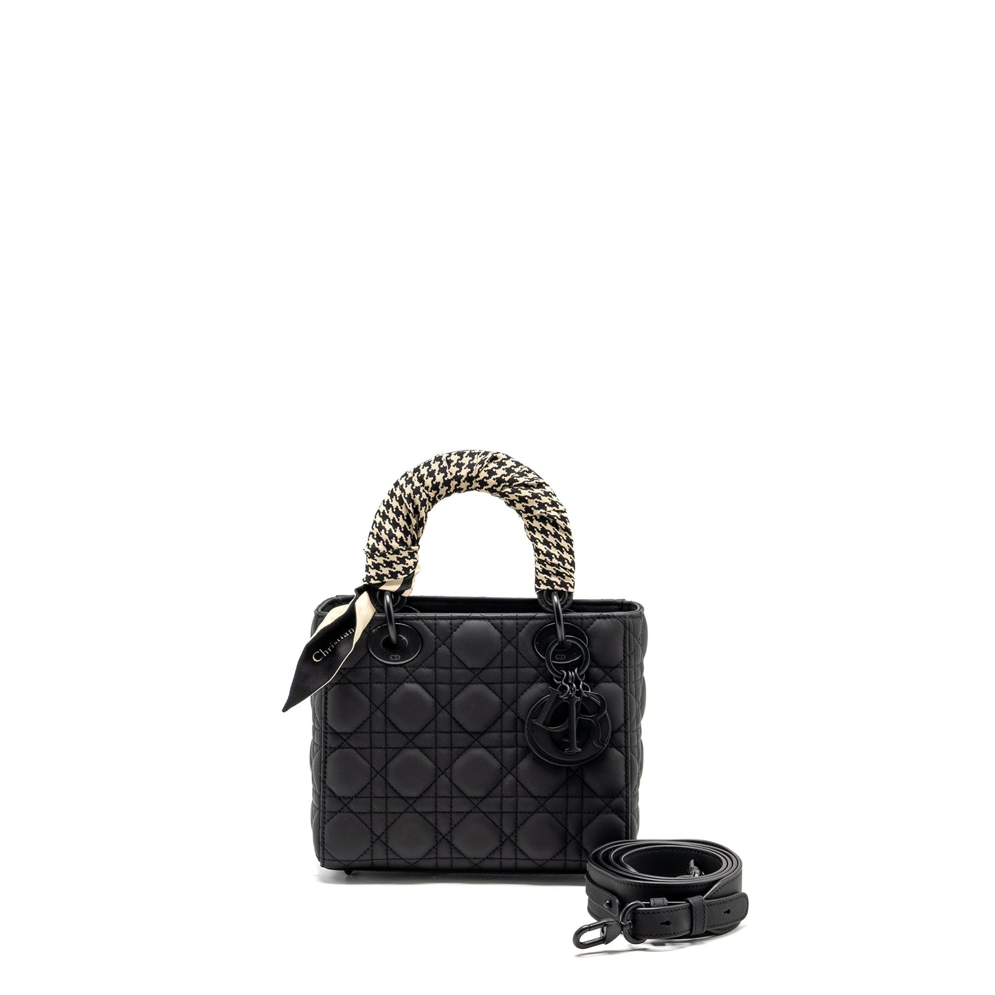 Dior My Lady Cannage Calfskin So Handbag Black Small Travel Bag