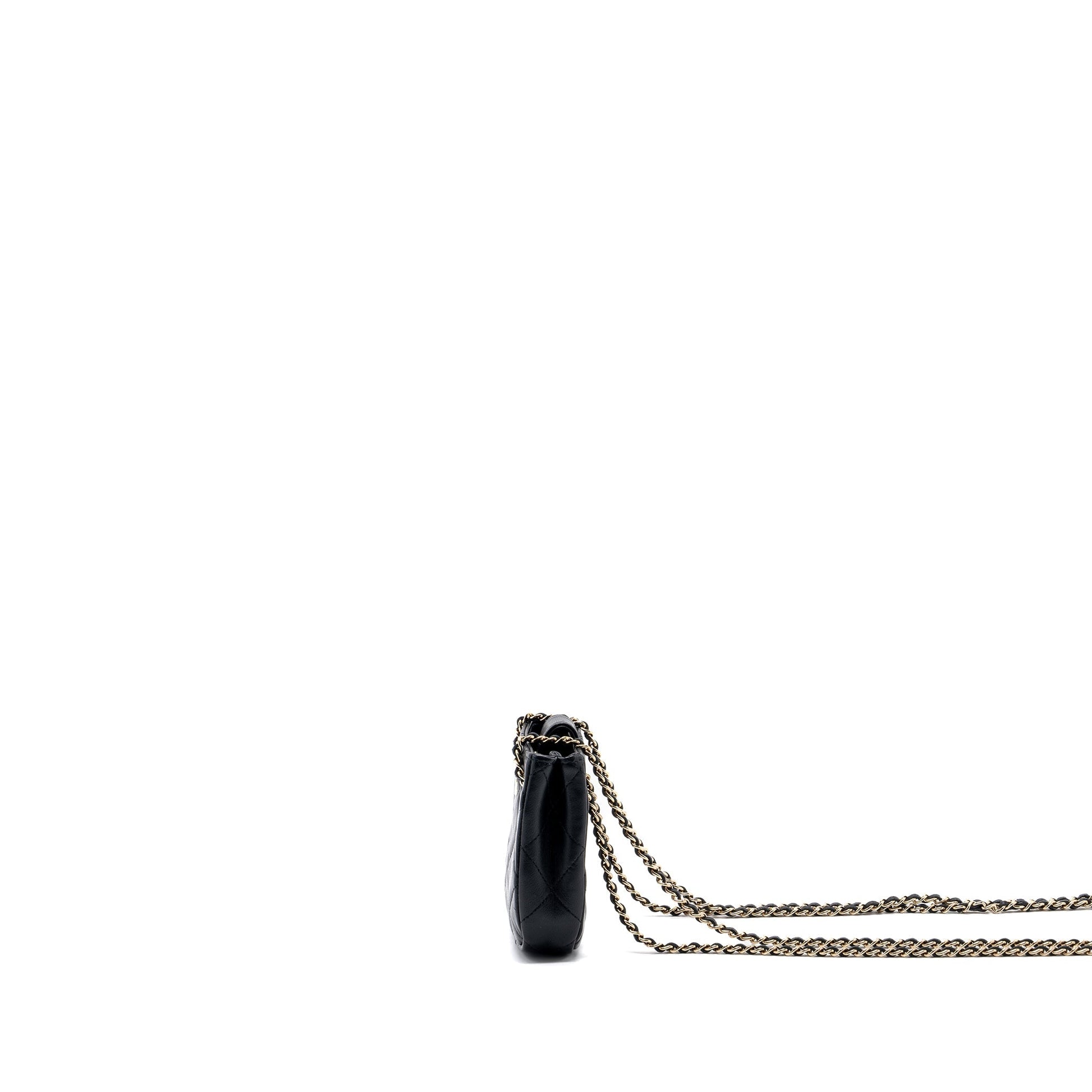 Chanel quilted super lambskin LGHW Black Tote Bag