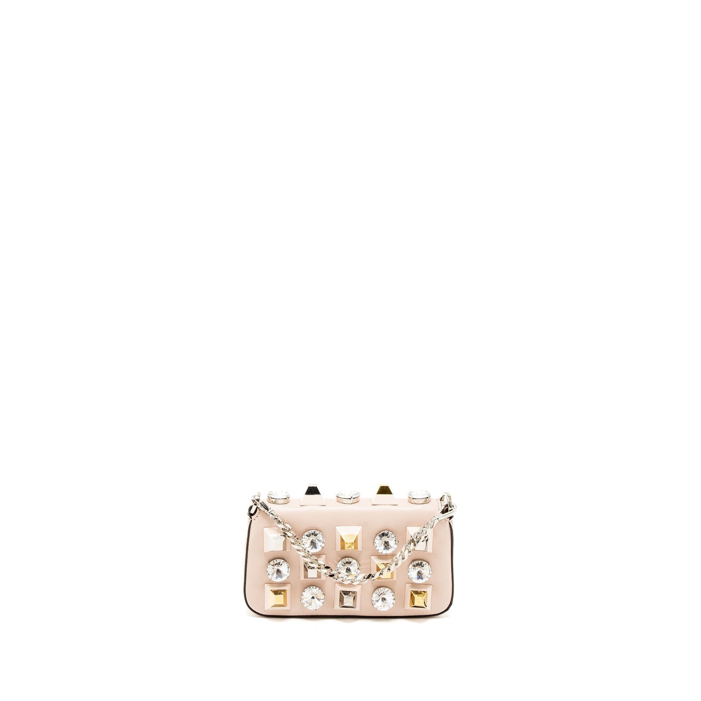 Fendi Clutch With Light Lambskin Pink Mini Clutch Bag