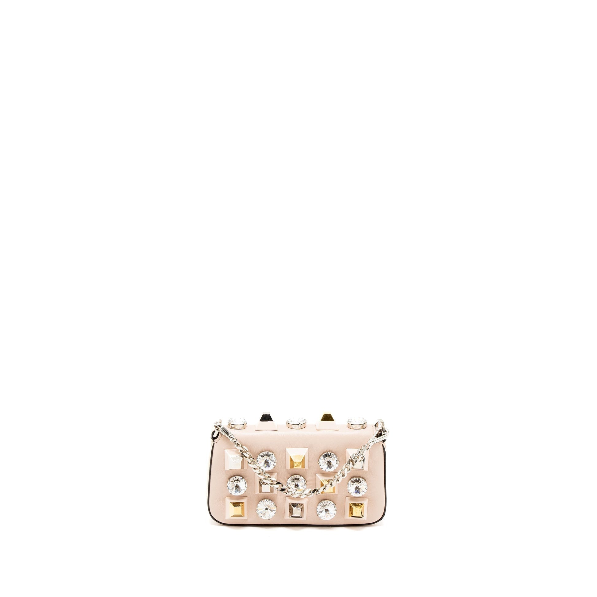 Fendi Clutch With Light Lambskin Pink Mini Clutch Bag