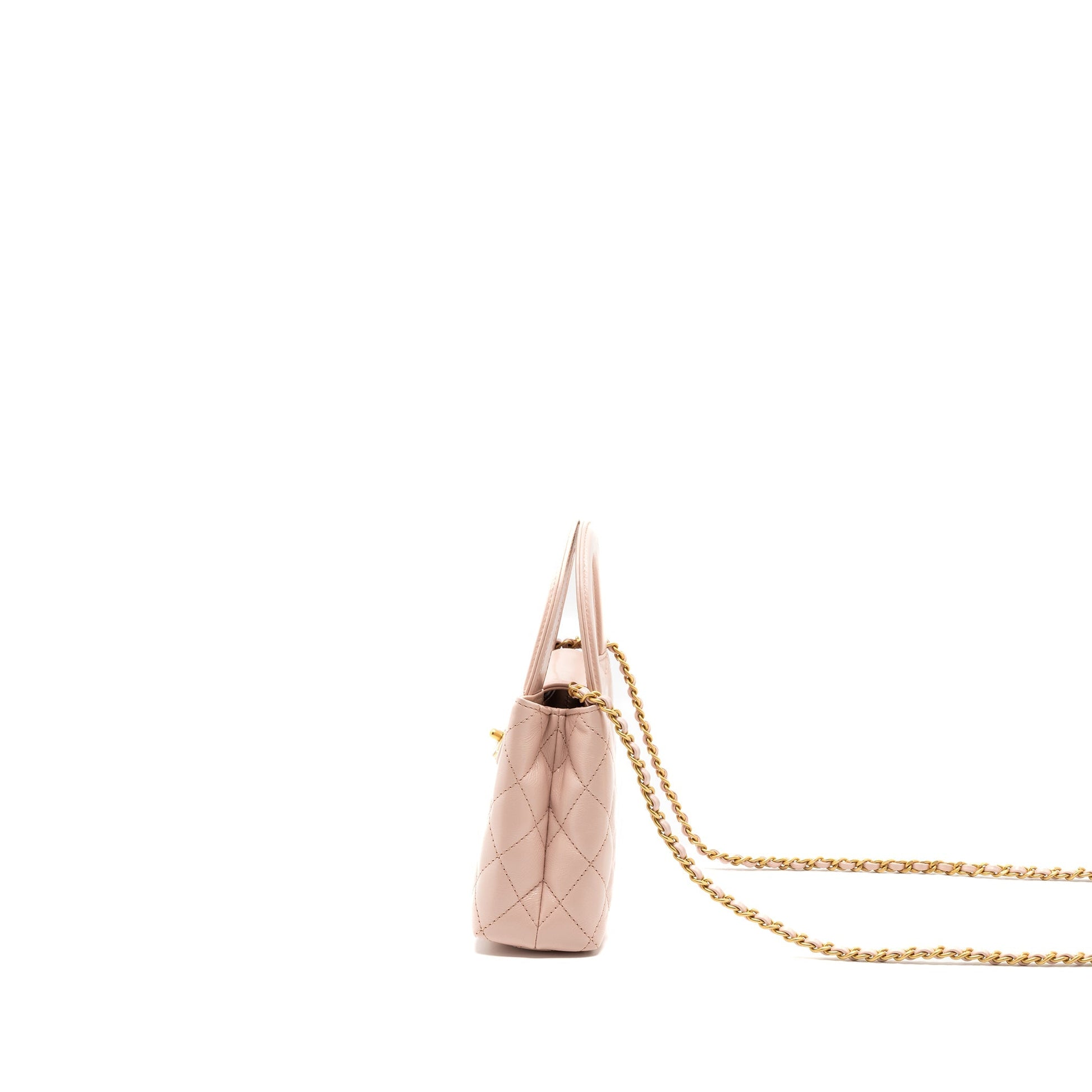Chanel 23k Shopping Calfskin Light Brushed GHW Pink Mini Bag