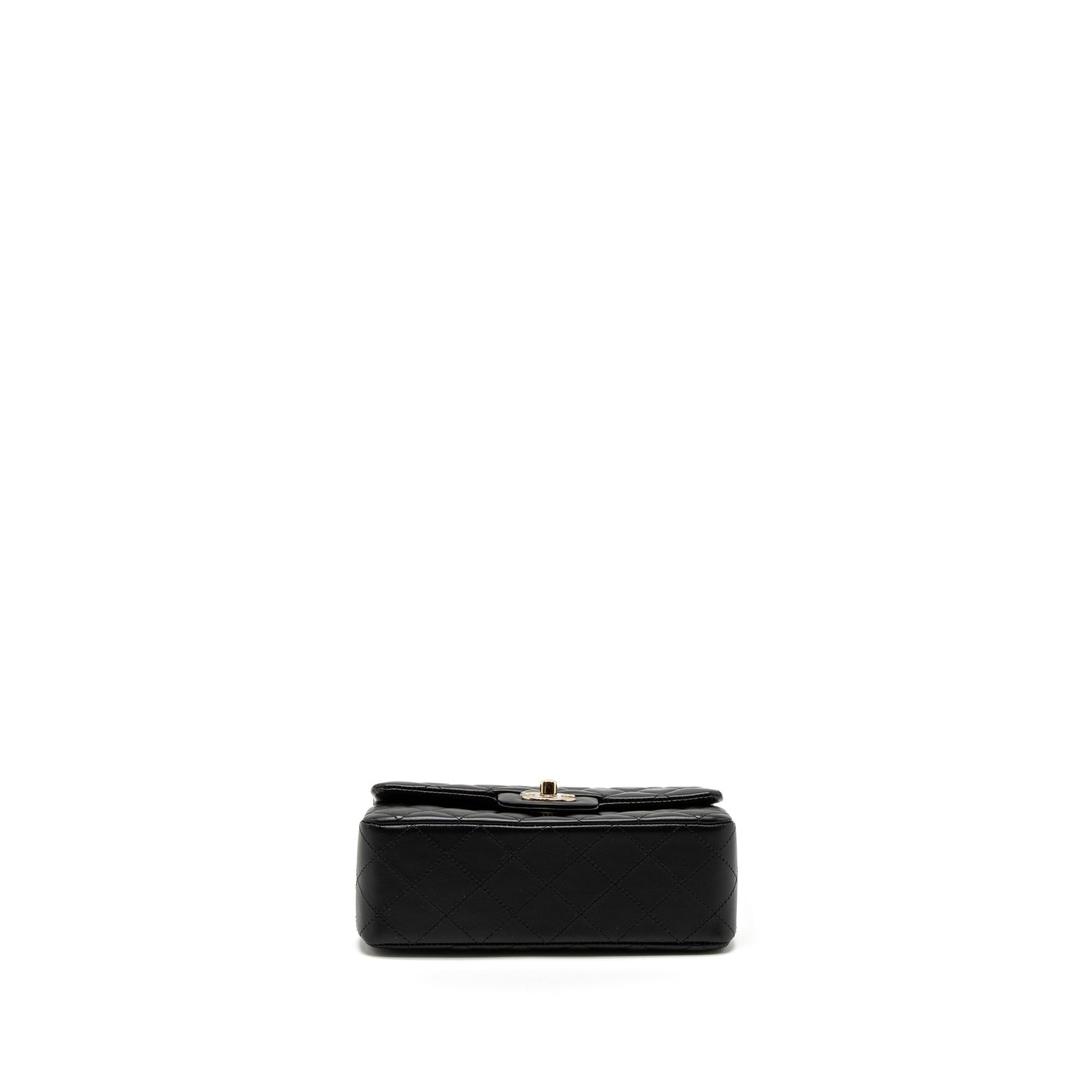 Chanel Rectangular Flap Lambskin LGHW Microchip Black Shoulder Bag Microchip 6