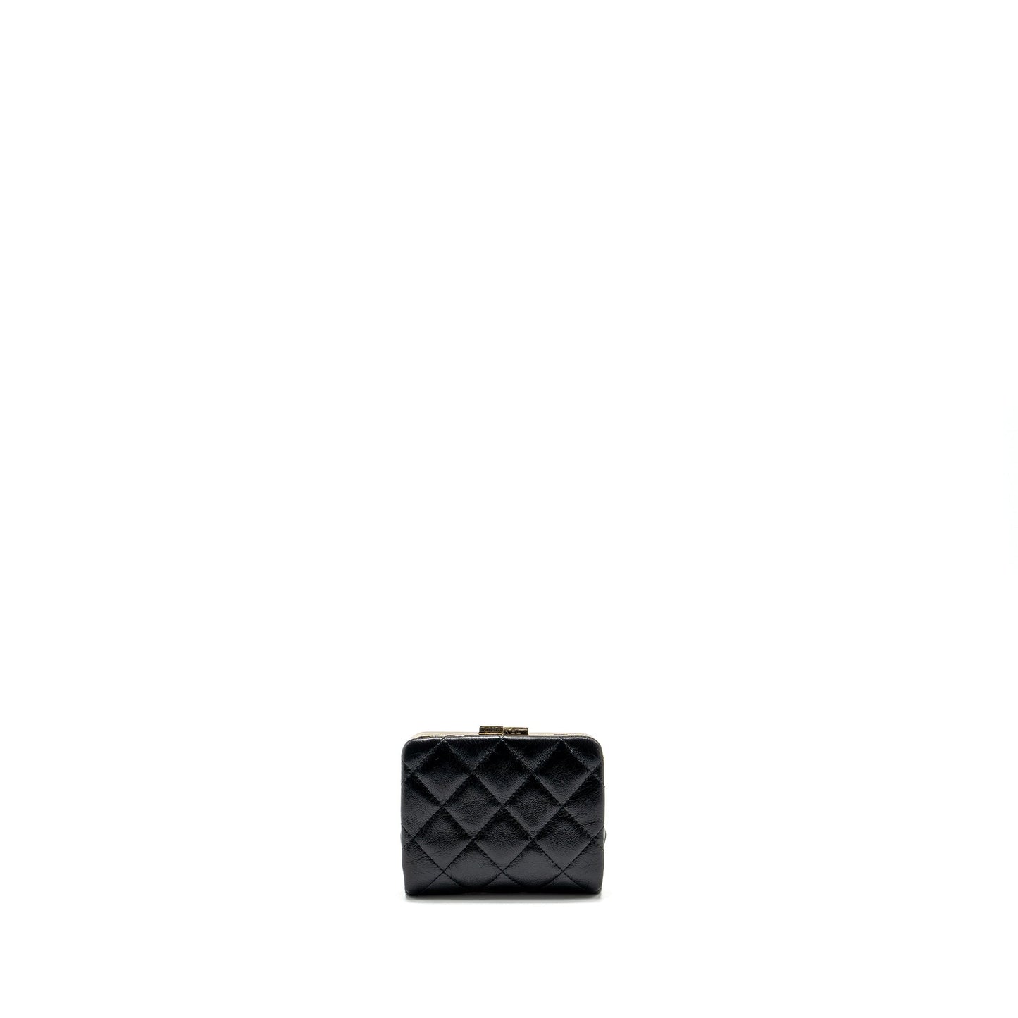 Chanel Quilted Clip Purse Aged Calfskin LGHW Black Mini Bag