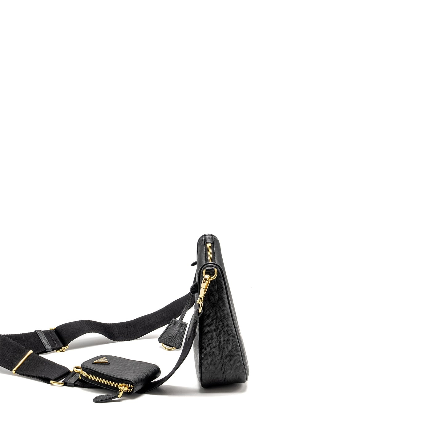 Prada Re Edition Saffiano Handbag Leather Black Travel Bag