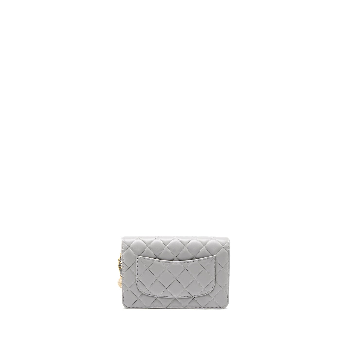 Chanel Pearl Crush on Lambskin Light Brushed Grey Wallet Case