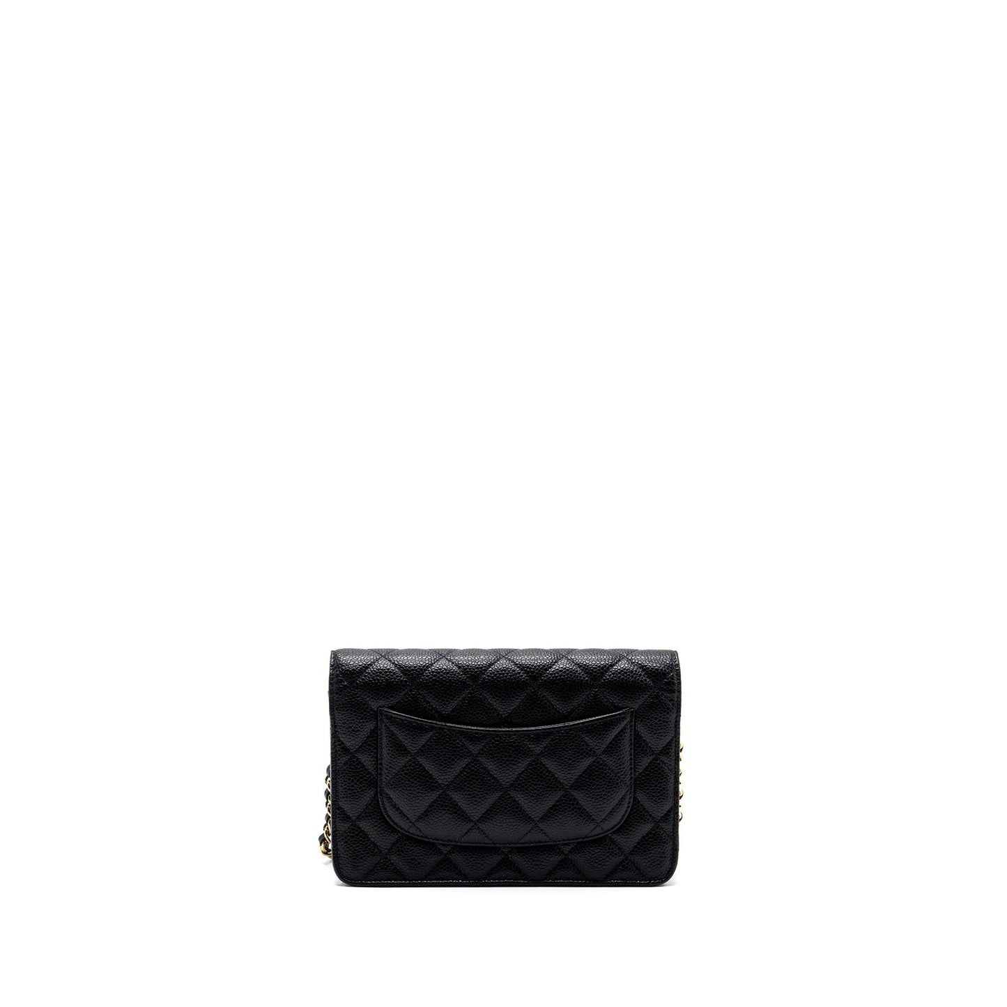 Chanel Classic On Caviar GHW Black Wallet Case Black Ghw