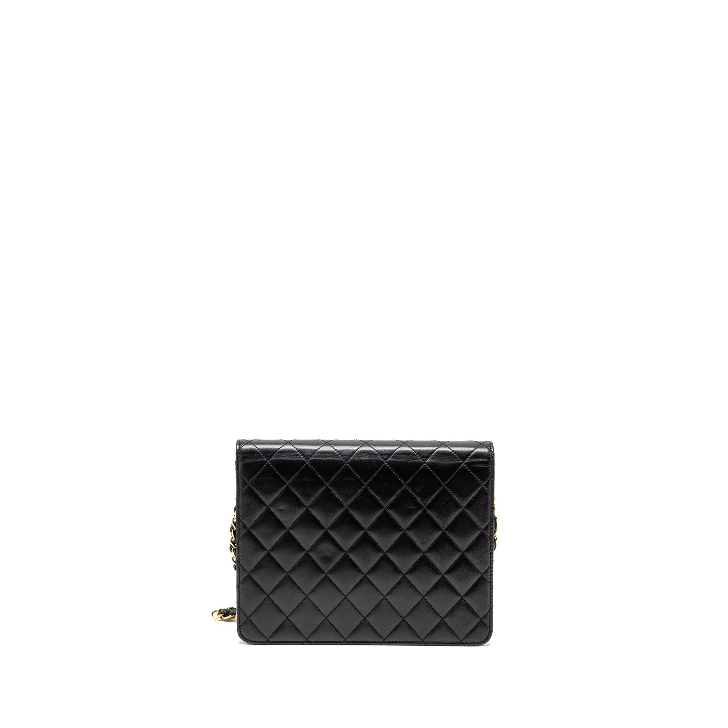 Chanel Square Flap Lambskin GHW Black Handbag