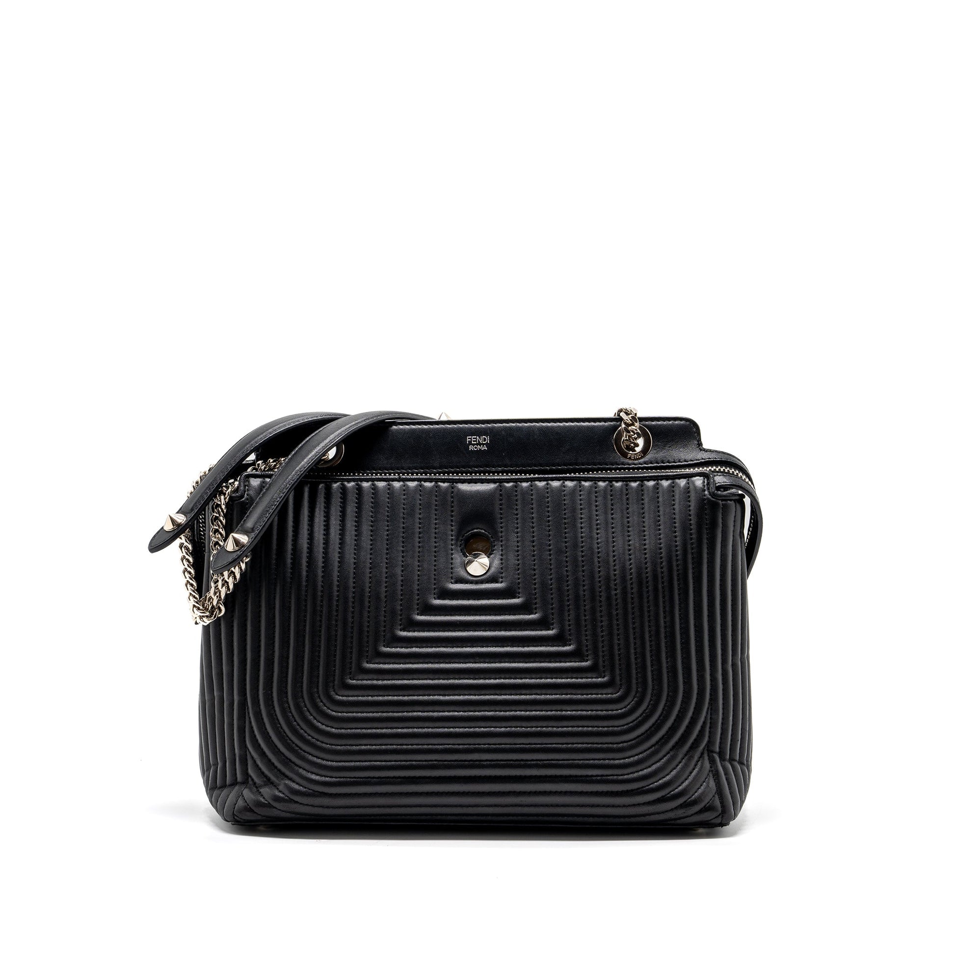 Fendi Doctom Purse Leather Black Mini Shoulder Bag