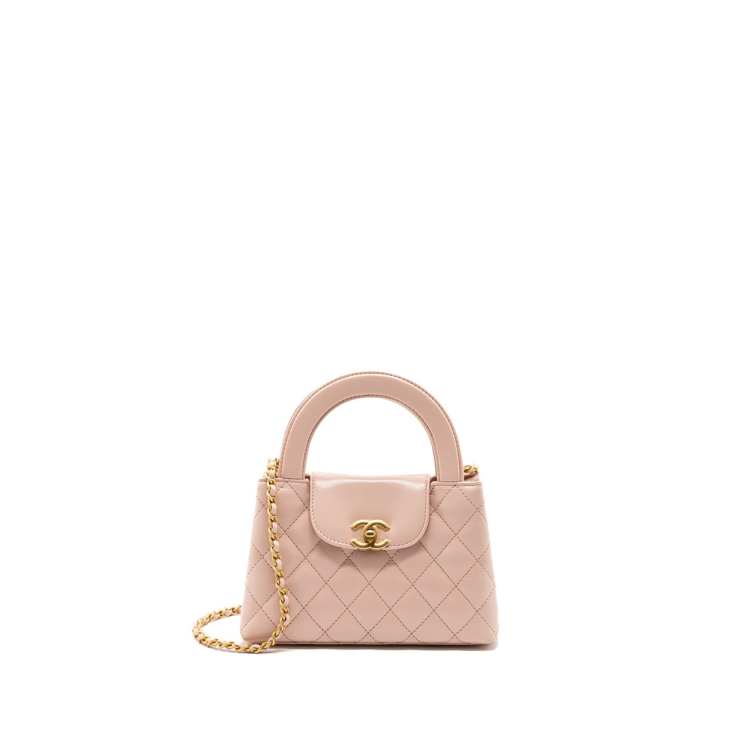 Chanel 23k Shopping Calfskin Light Brushed GHW Pink Mini Bag