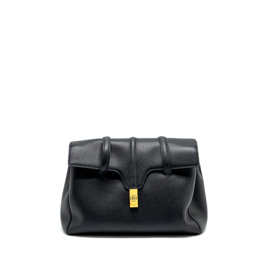 Celine Soft Purse Grained Calfskin Handbag Black Medium Travel Bag