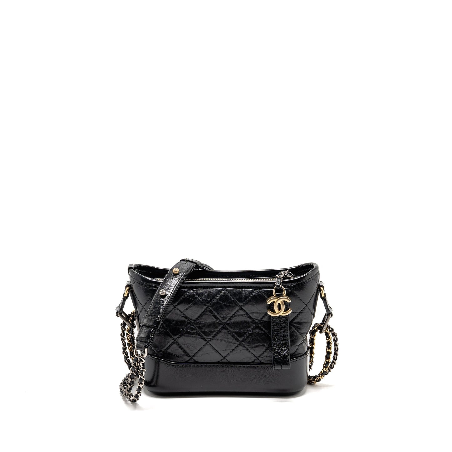 Chanel Gabrielle Hobo Calfskin Hardware Multicolour Black Small Shoulder Bag Hardware 4