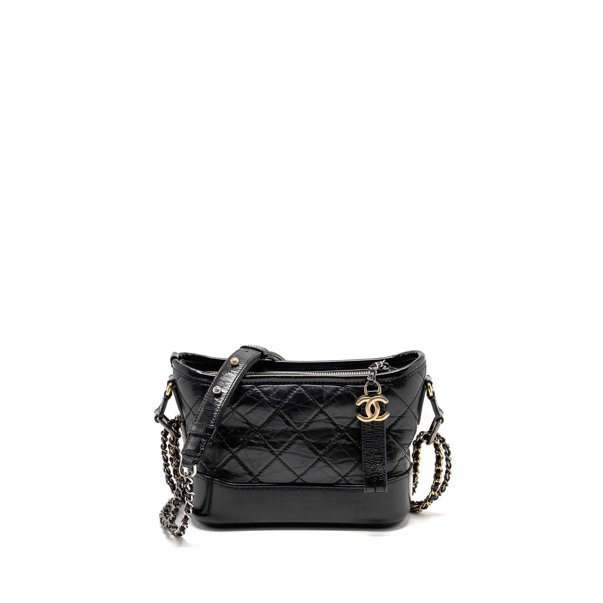 Chanel Gabrielle Hobo Calfskin Hardware Multicolour Black Small Shoulder Bag Hardware 4