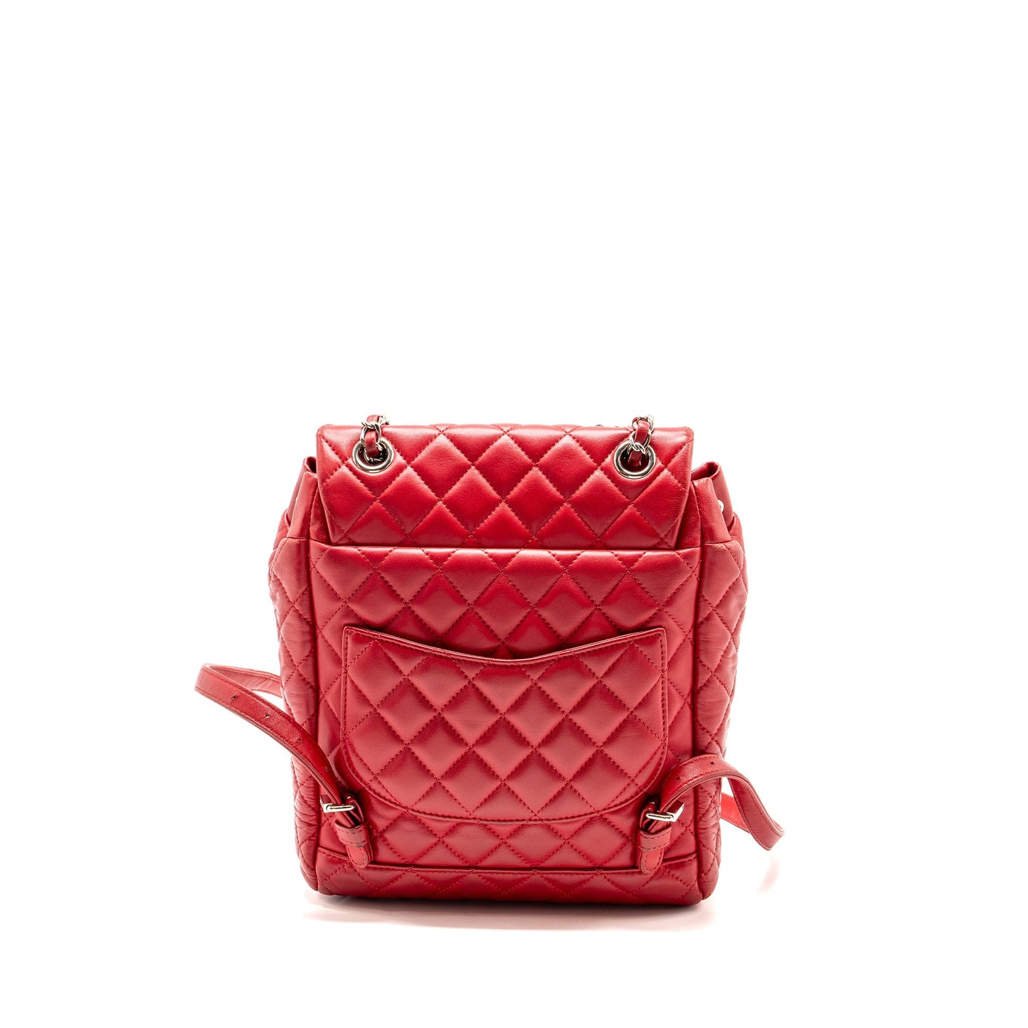 Chanel Urban Spirit Quilted Backpack Lambskin LGHW Red Small