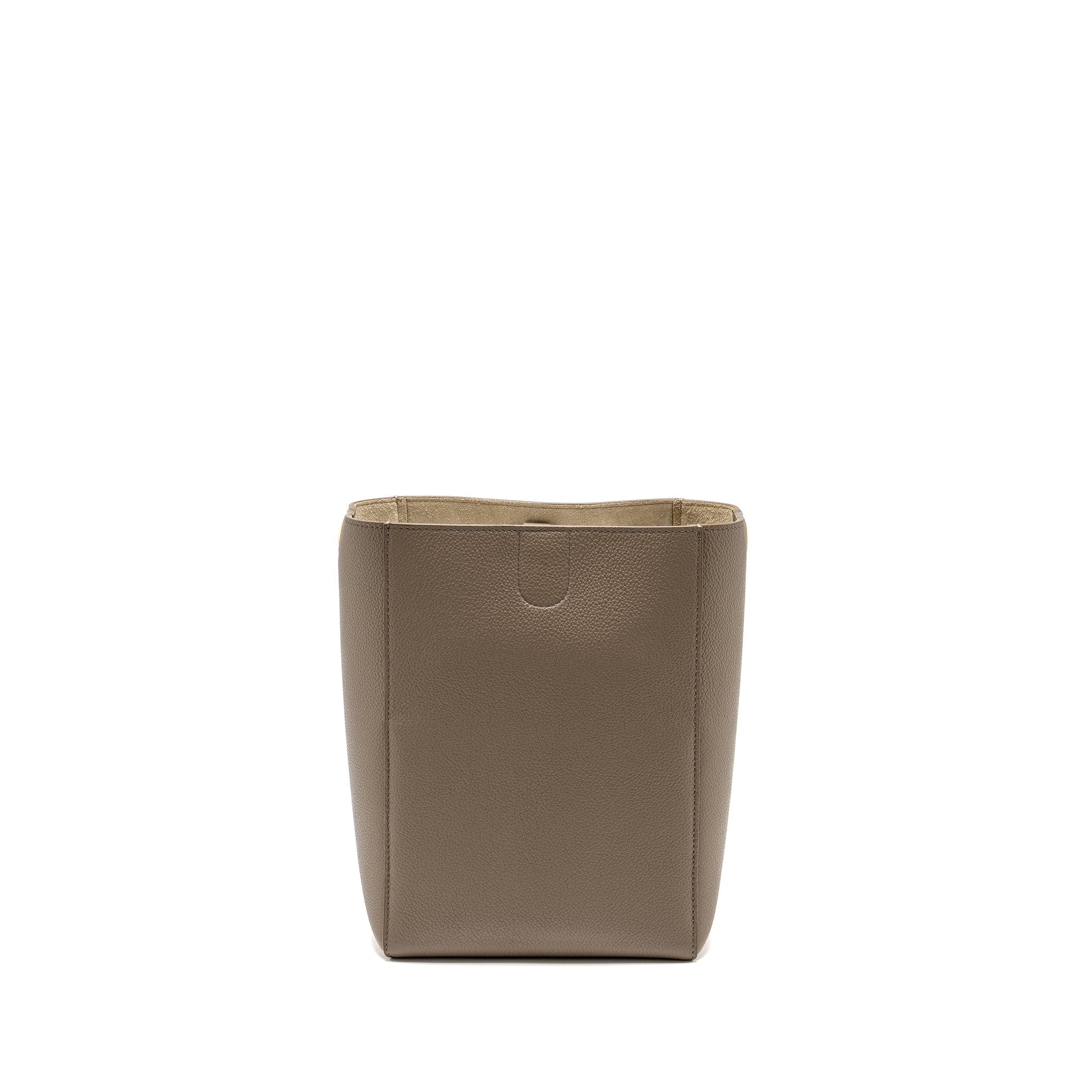 Celine Sangle Purse Calfskin Grey Handbag Bucket Bucket Bag