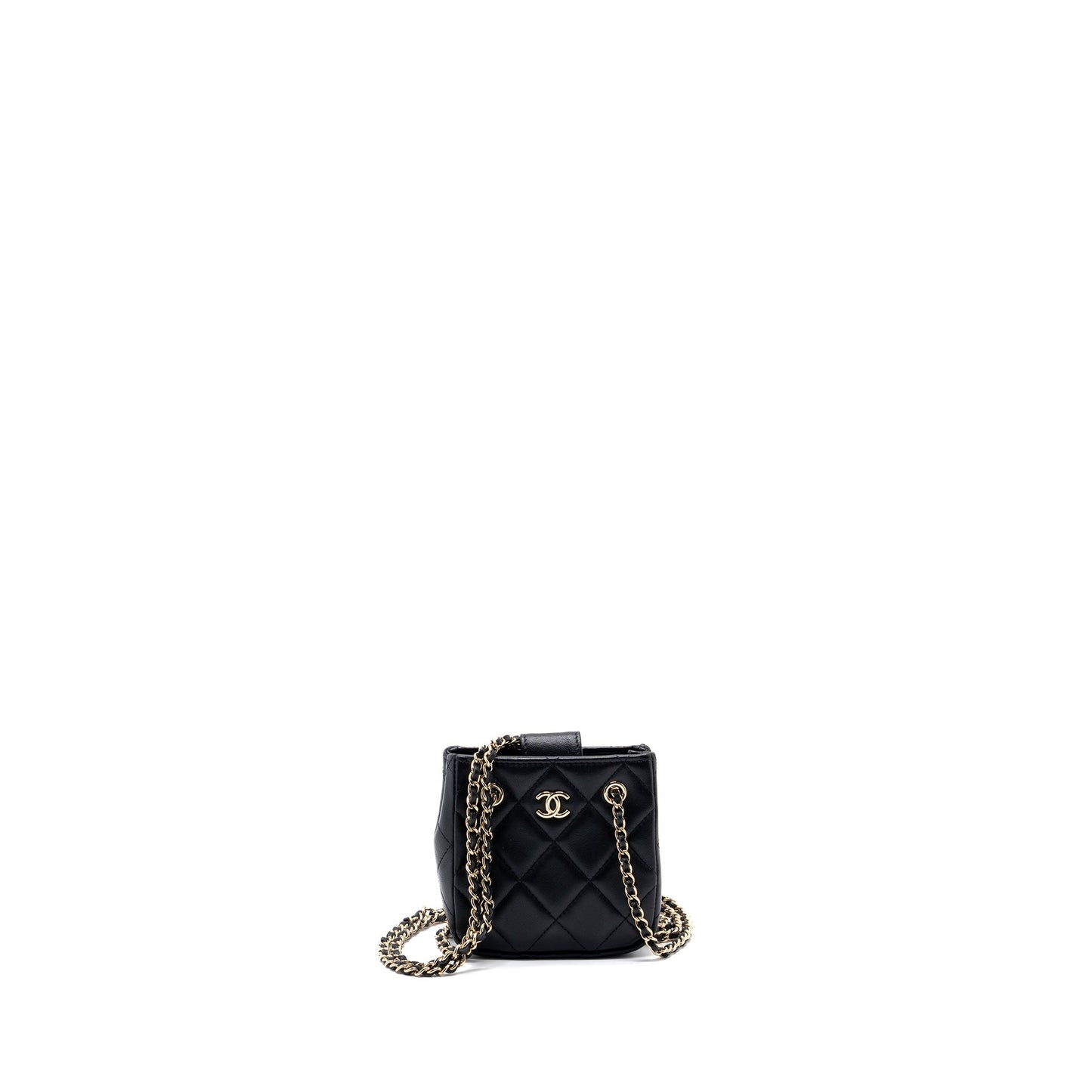 Chanel quilted super lambskin LGHW Black Tote Bag