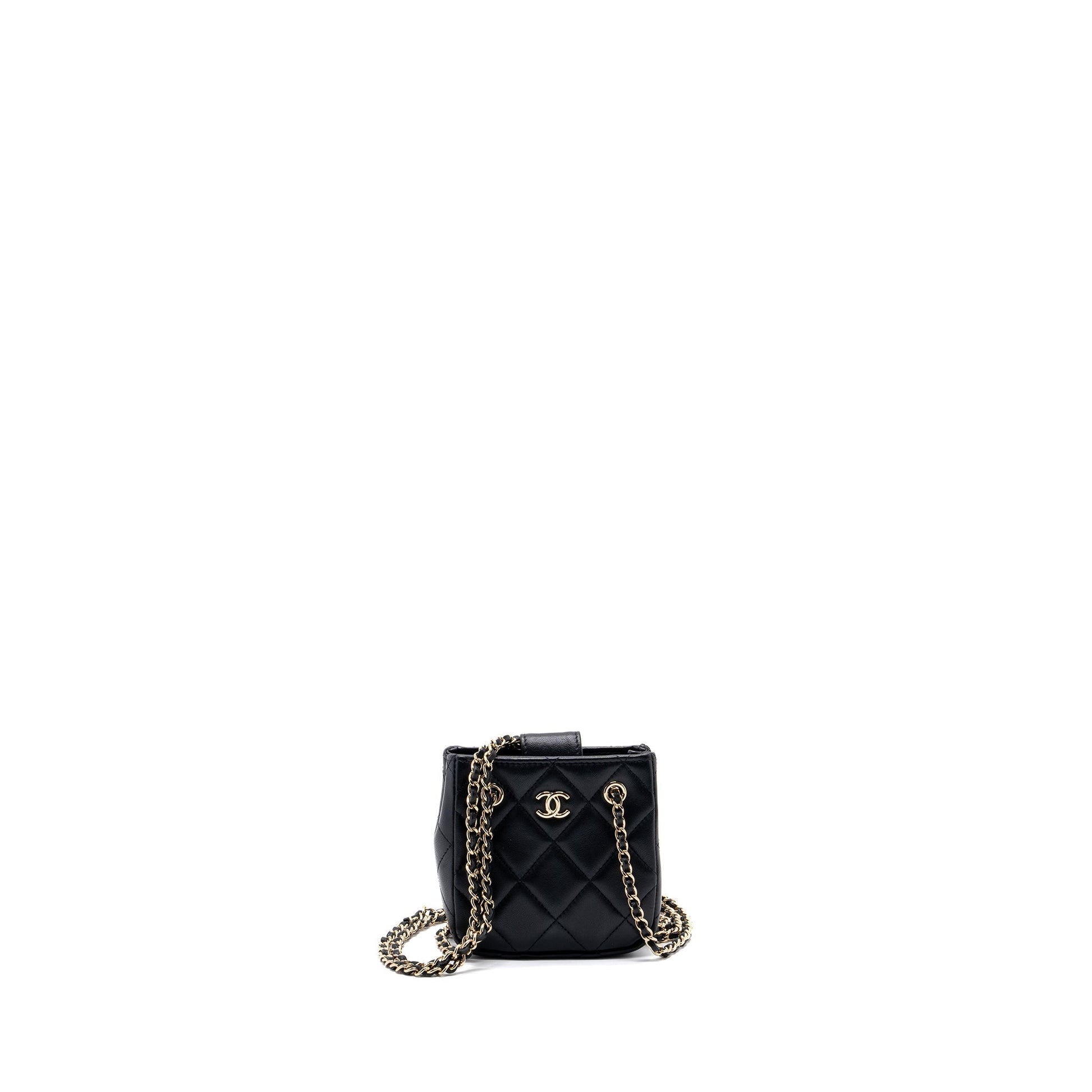 Chanel quilted super lambskin LGHW Black Tote Bag