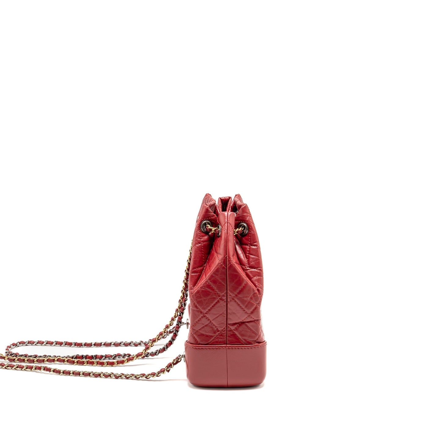 Chanel Gabrielle Backpack Calfskin Hardware Multicolour Red Small