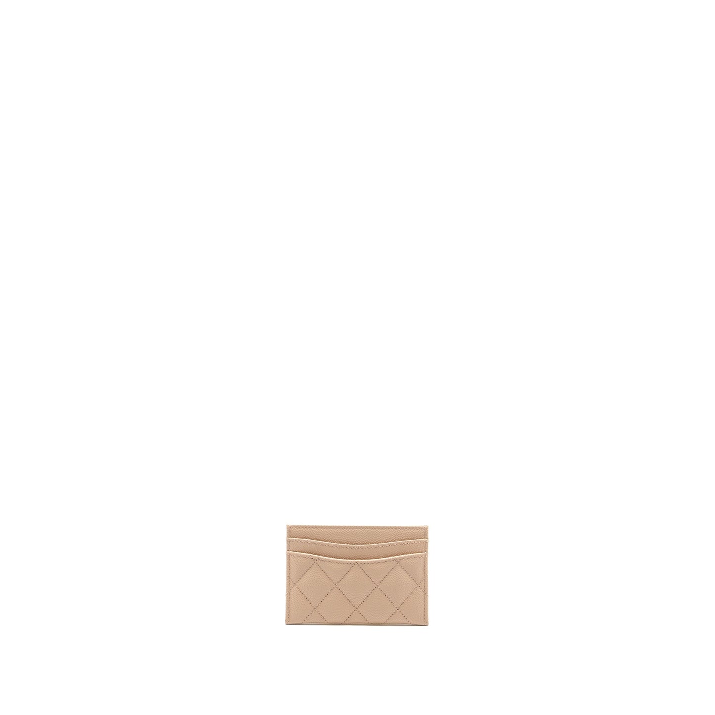 Chanel classic card holder caviar light LGHW Beige Wallet Case