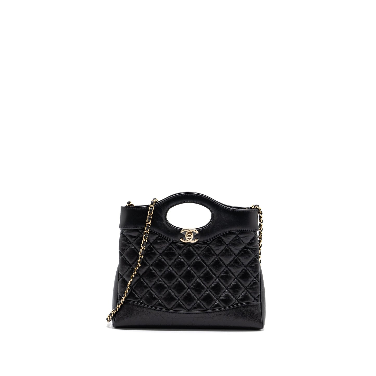 Chanel 23A 31 Calfskin LGHW Microchip Black Mini Bag Black Lghwmicrochip