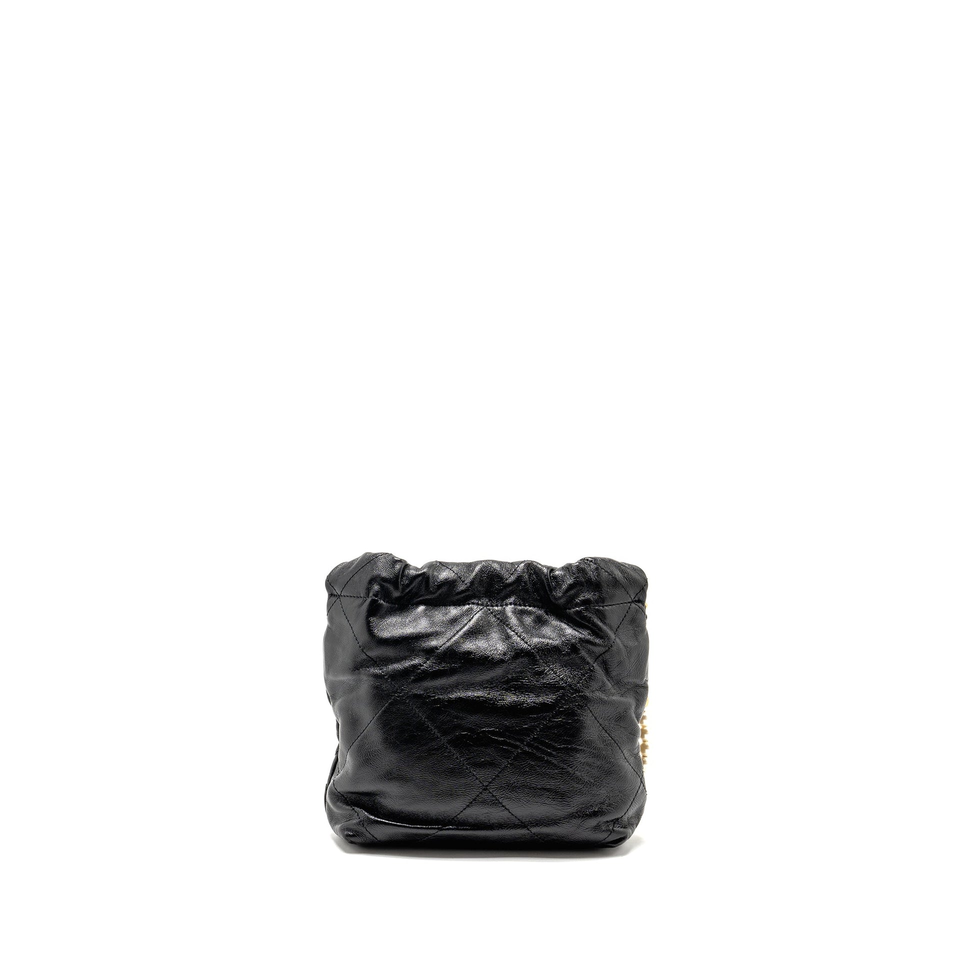 Chanel 23s 22 Pearl Shiny Calfskin GHW Mini Bag Ghw Microchip