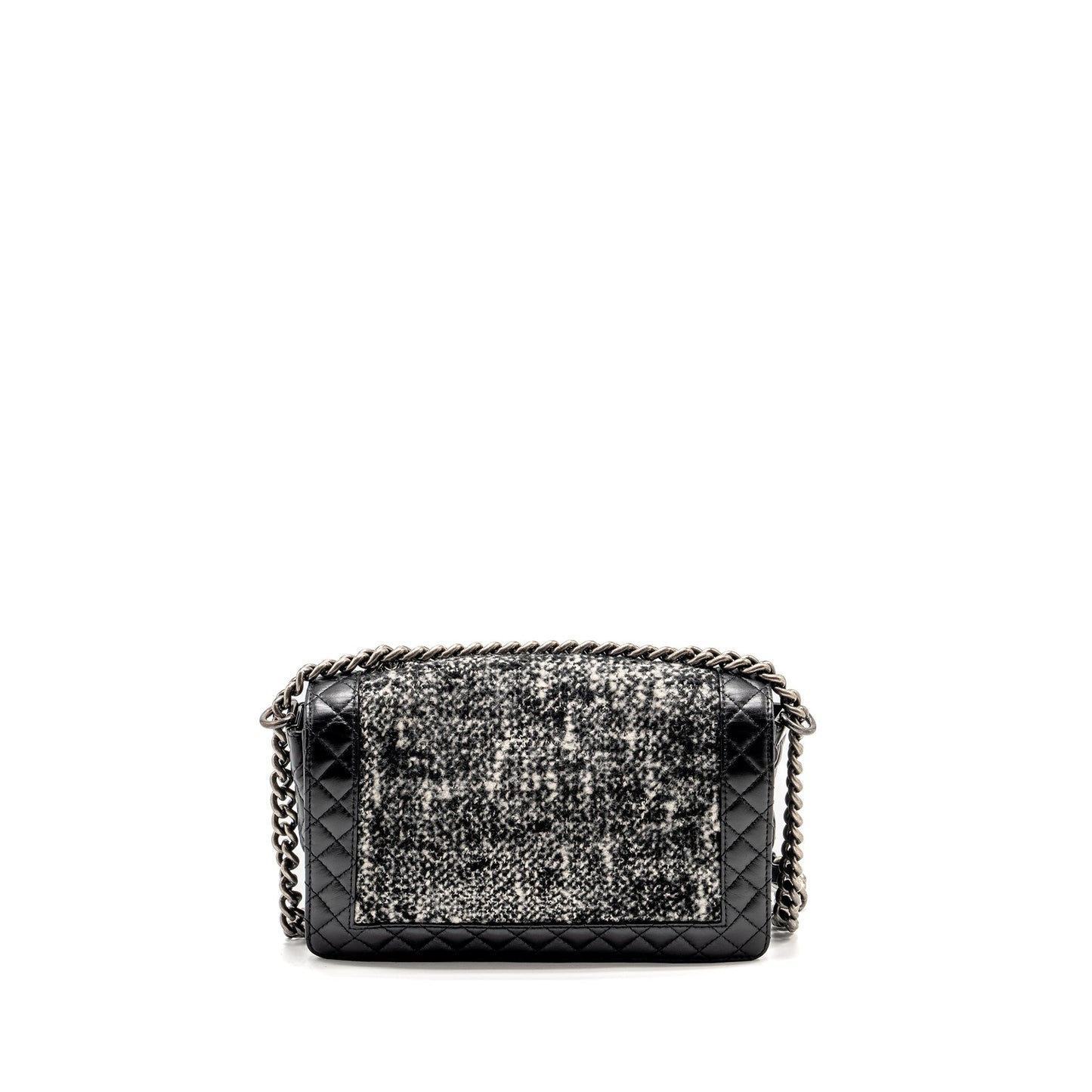 Chanel Multi Boy Calfskin Tweed SHW Black Handbag