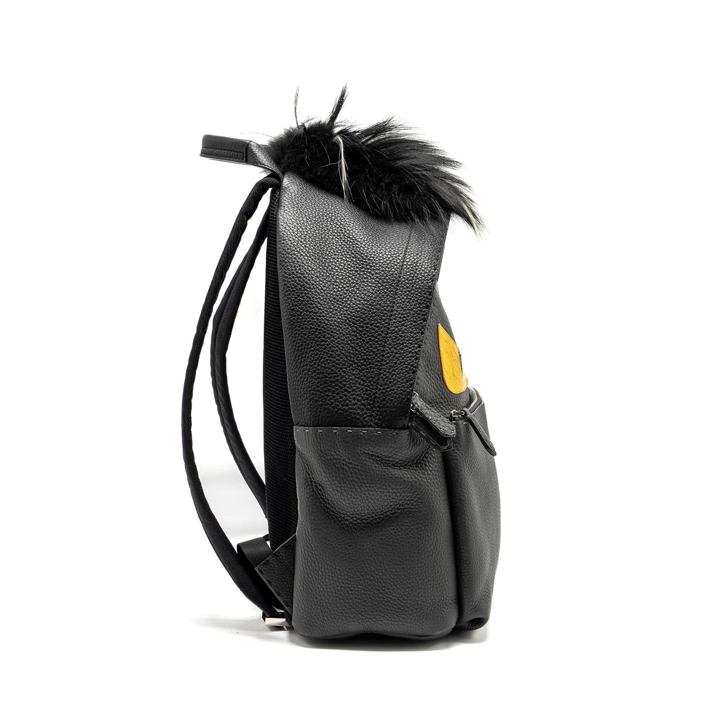 Fendi Backpack Calfskin Fur Crocodile Multicolor Large