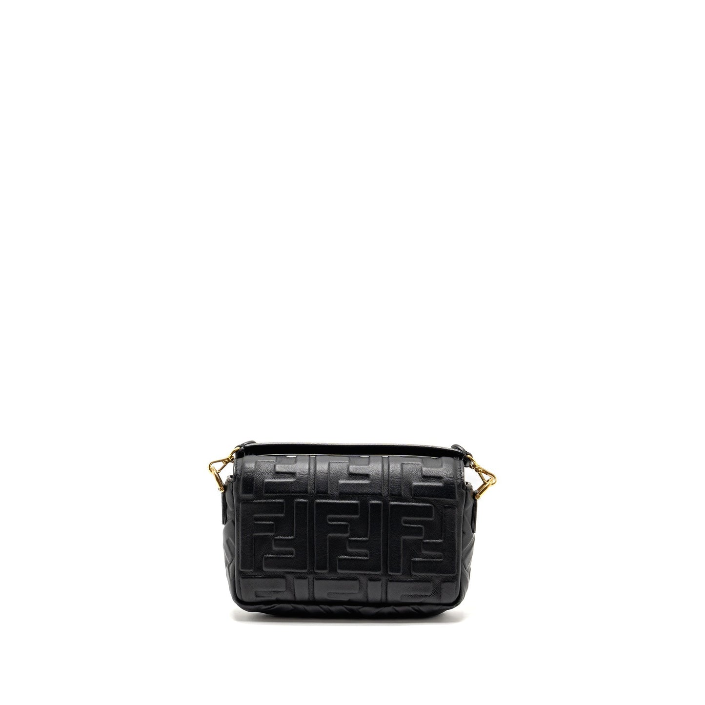 Fendi Baguette Purse Motif Nappa Leather Black Mini Shoulder Bag