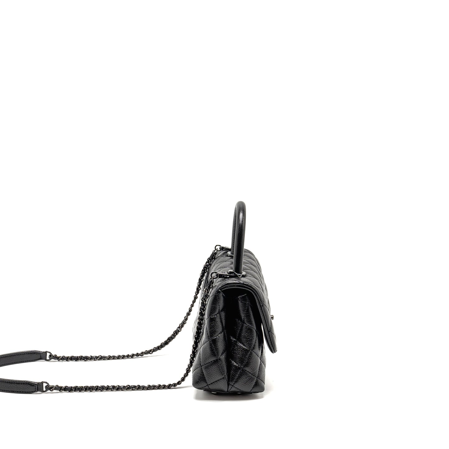 Chanel coco handle caviar So Black Small Handbag