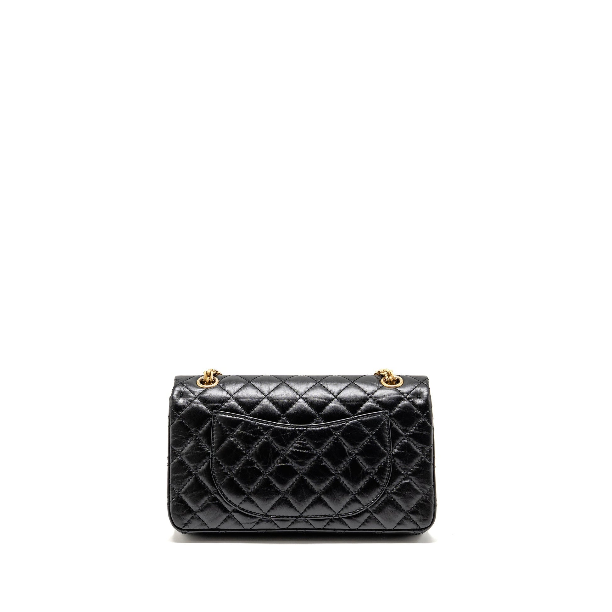 Chanel 2.55 Reissue Flap Aged Calfskin GHW Black Small Shoulder Bag Ghw 3