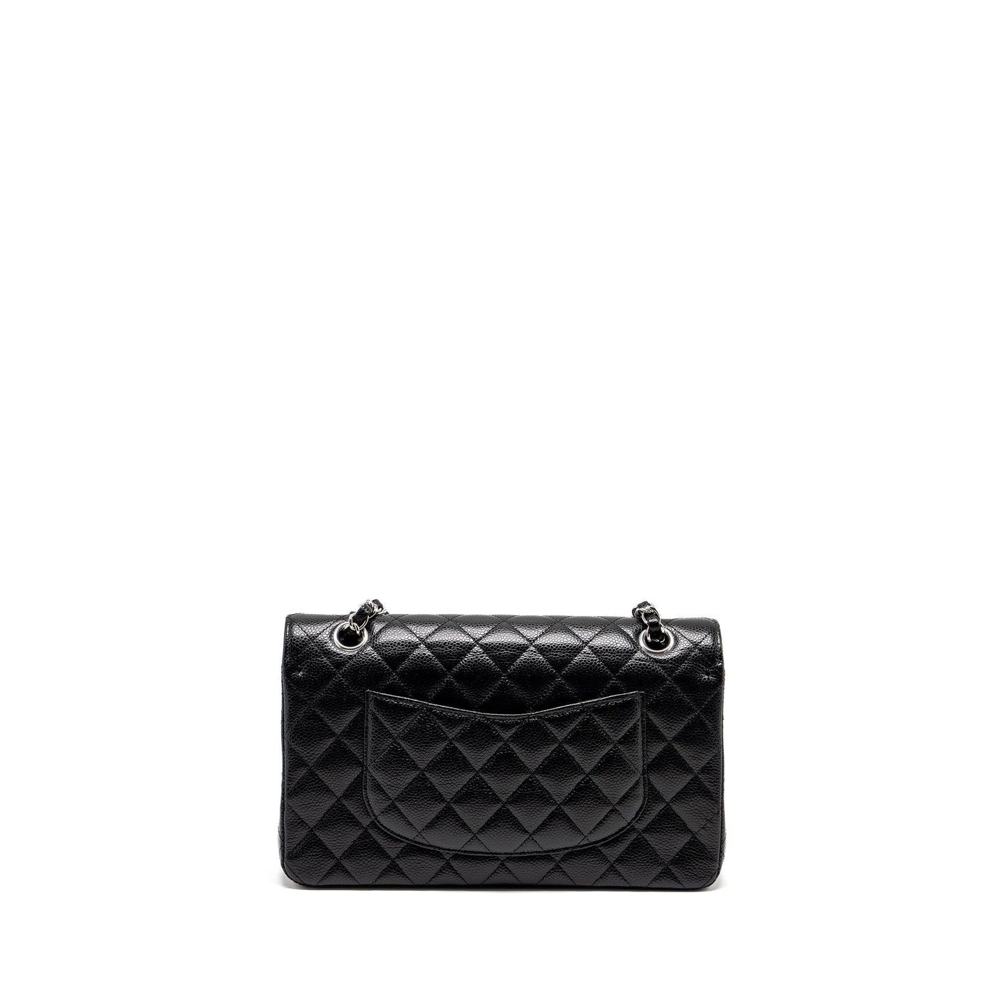 Chanel Classic Double Flap Caviar SHW Microchip Black Shoulder Bag Microchip 3